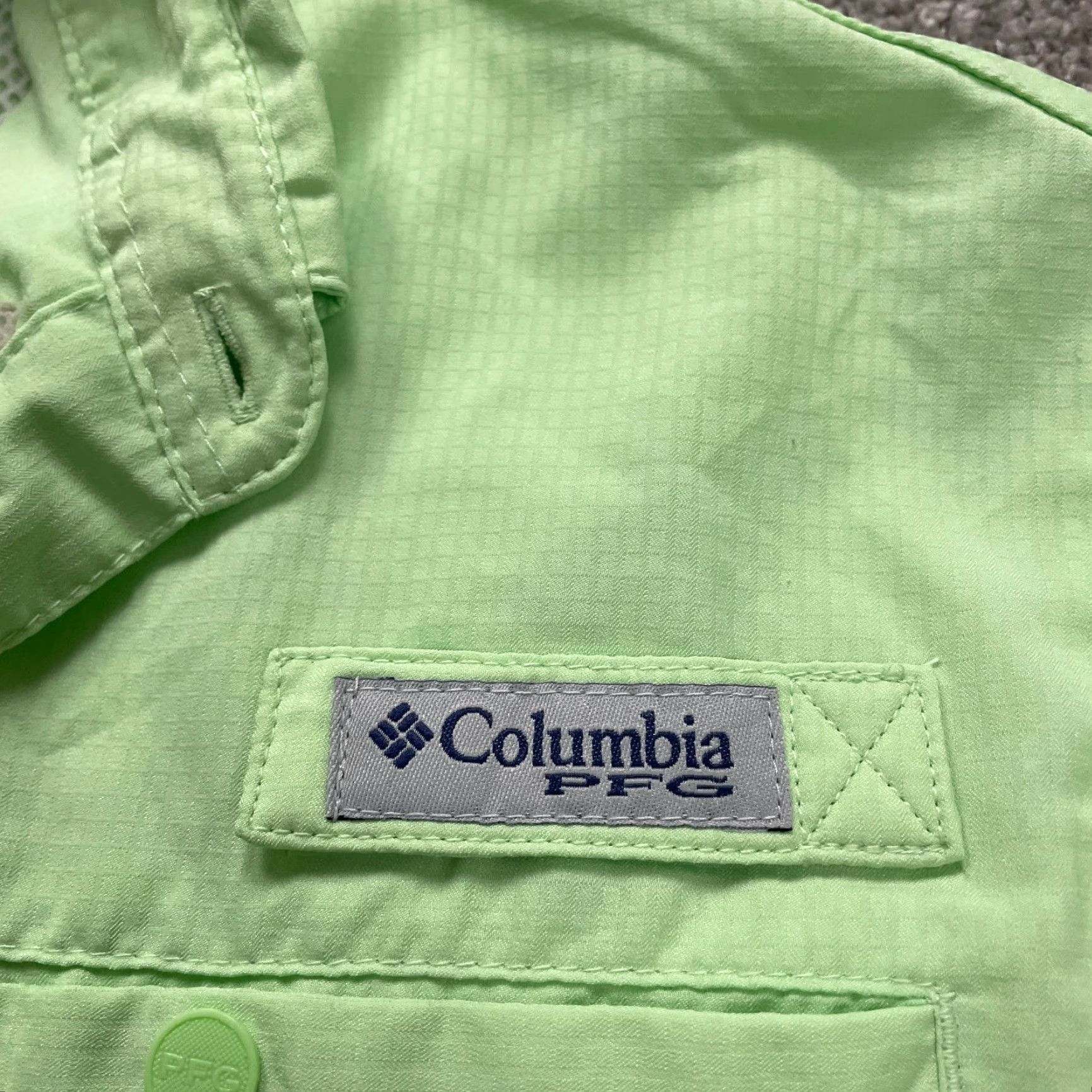Vintage Columbia PFG Omni-Shade Tamiami Shirt Mens Small Green Short Sleeve Button-Down Size US S / EU 44-46 / 1 - 6 Thumbnail