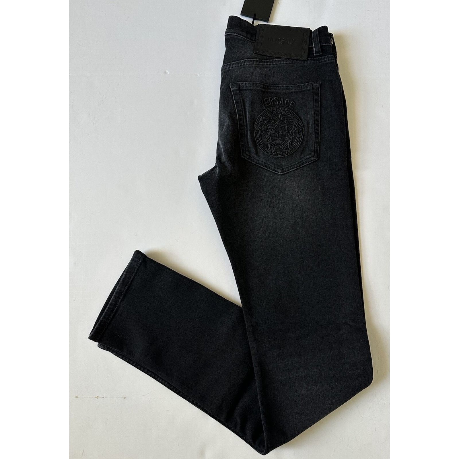 Versace Versace Men’s Black Stretch Stone Washed Jeans 32 US 1011835 Size US 32 / EU 48 - 1 Thumbnail