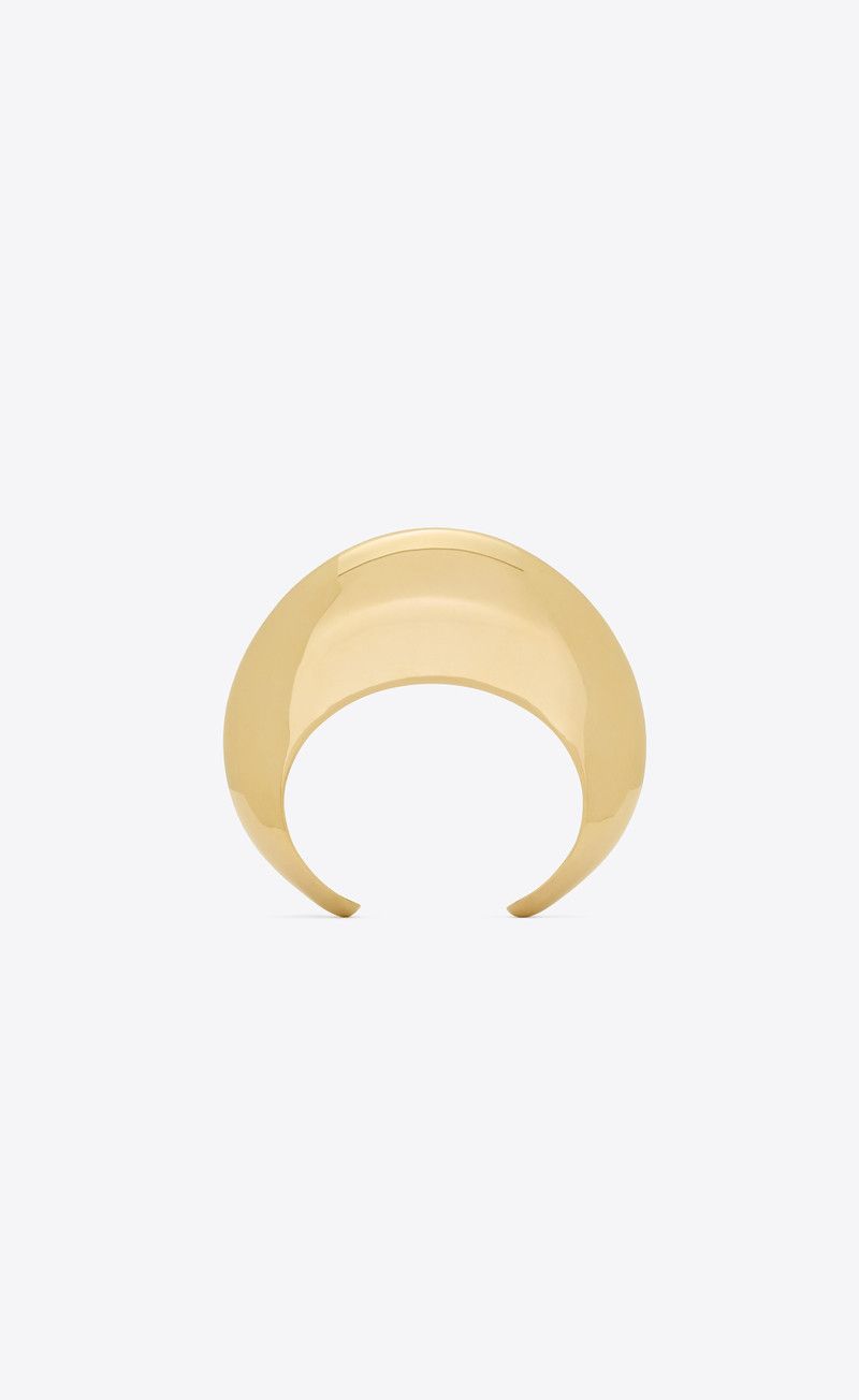 Saint Laurent Paris o1bcso1str0226 Size:S/Bumpy Cuff In Metal in Golden Size ONE SIZE - 4 Thumbnail
