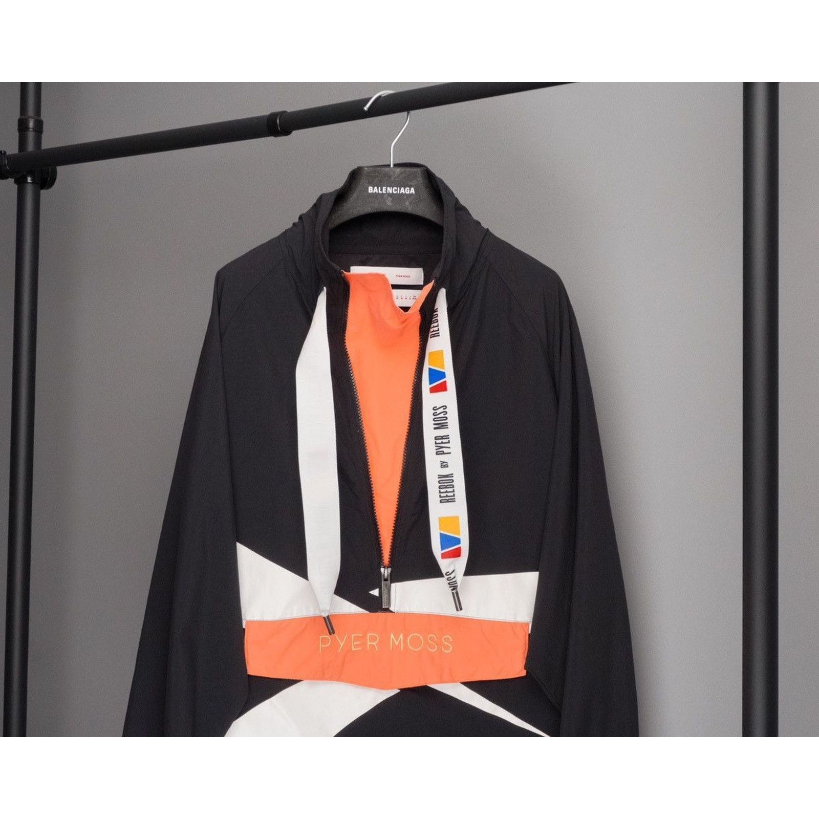 Pyer Moss × Reebok Reebok pyer moss black oversized windbreaker zip jacket Size US M / EU 48-50 / 2 - 2 Thumbnail