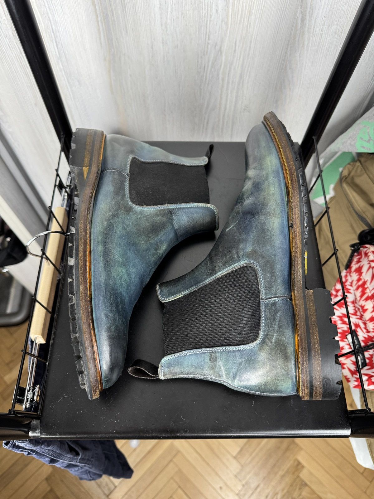 Handmade Italian bespoke Handmade Calfskin Vibram sole Chelsea boots Size US 7.5 / EU 40-41 - 9 Thumbnail