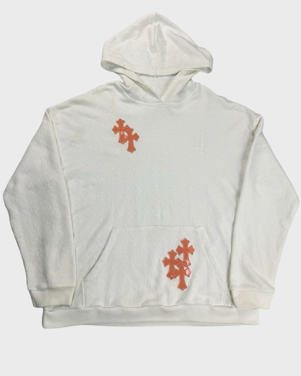 CHROME HEARTS OFF-WHITE ORANGE MED HOODIE MENS クロムハーツ