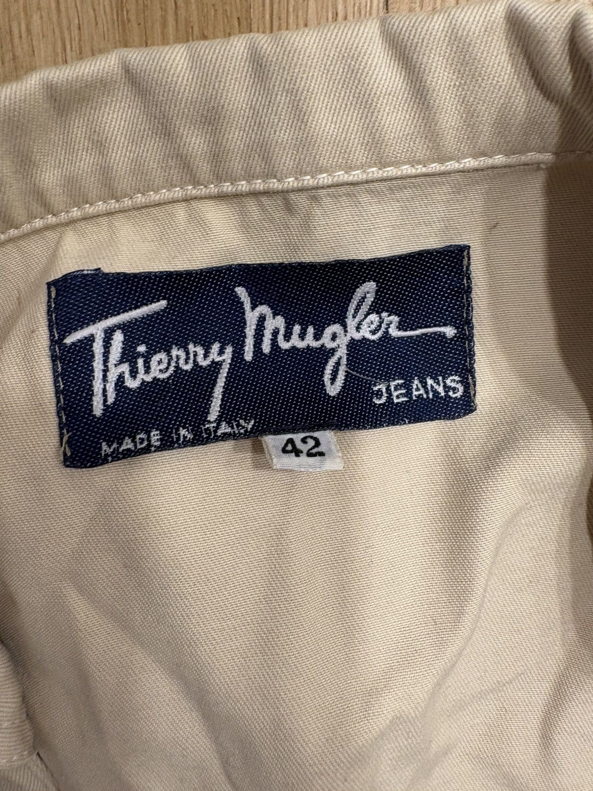 Thierry Mugler Vintage Thierry Mugler Jeans beige dress Size M / US 6-8 / IT 42-44 - 2 Thumbnail