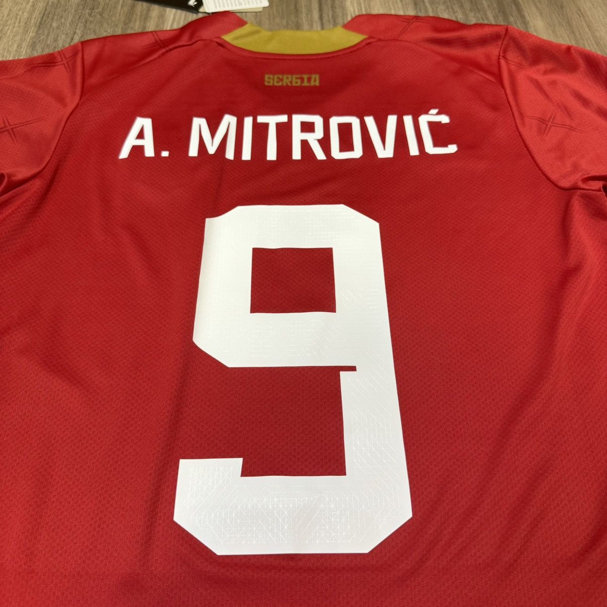 Puma Serbia 22/23 home shirt #9 Mitrovic (Bnwt) Size US S / EU 44-46 / 1 - 6 Thumbnail