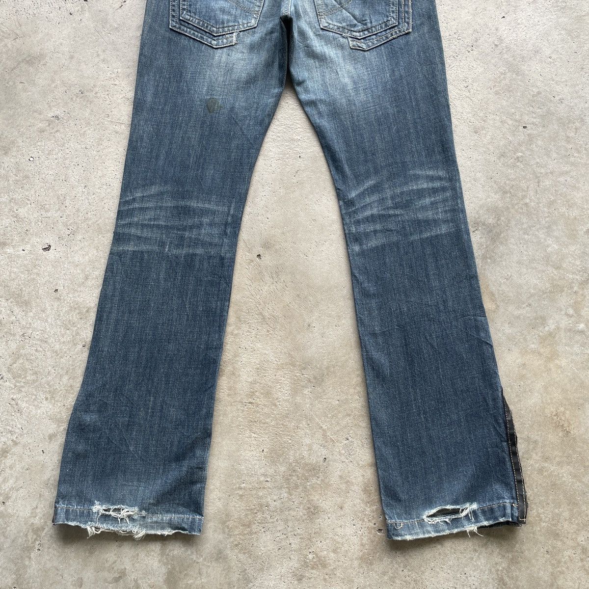 If Six Was Nine Vintage Semantic Design Flare Faded Bootcut Jeans Pants W33 Size US 33 - 12 Thumbnail