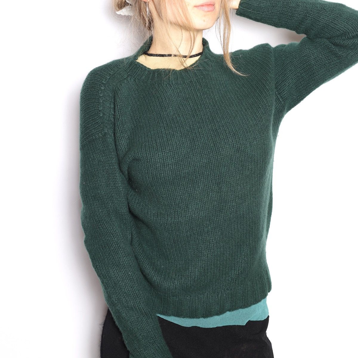 Louis Vuitton Louis Vuitton Cashmere Green Sweater Knit Size S / US 4 / IT 40 - 1 Thumbnail