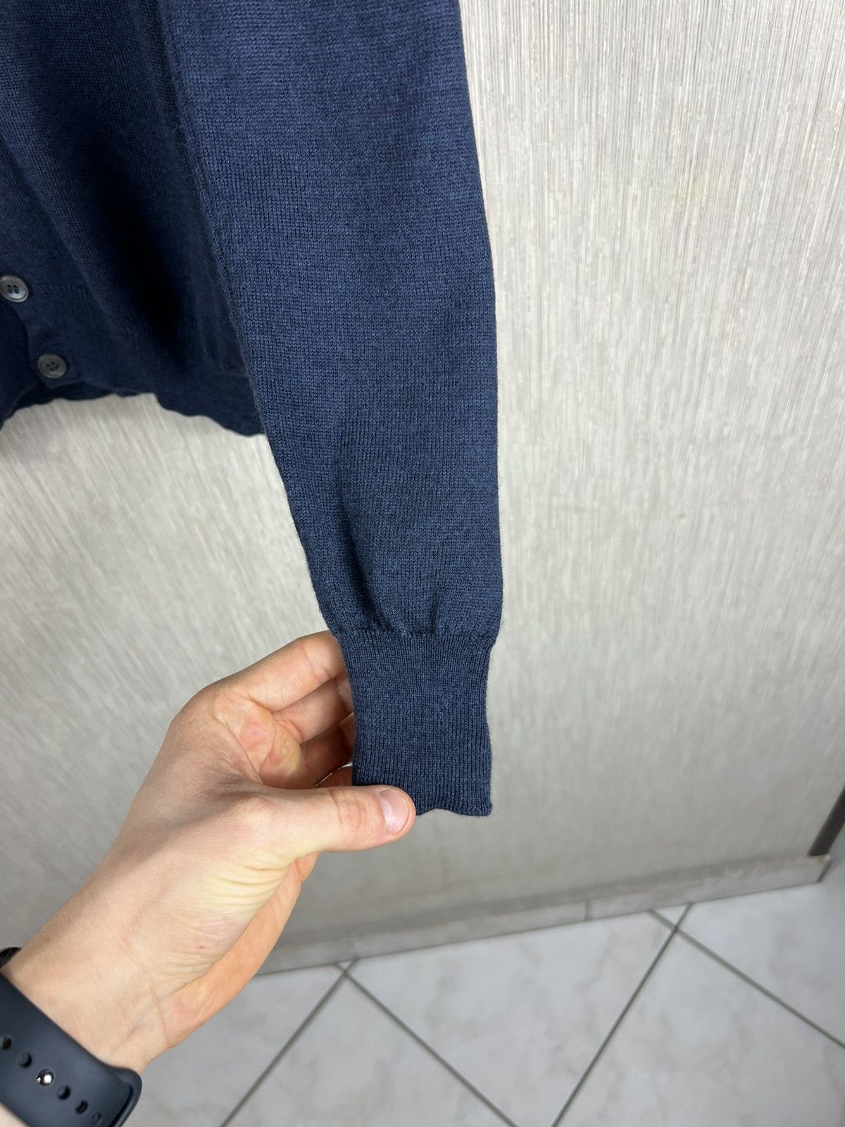 Gran Sasso Gran Sasso italy virgin wool merino navy cardigan sweater Size US S / EU 44-46 / 1 - 12 Thumbnail