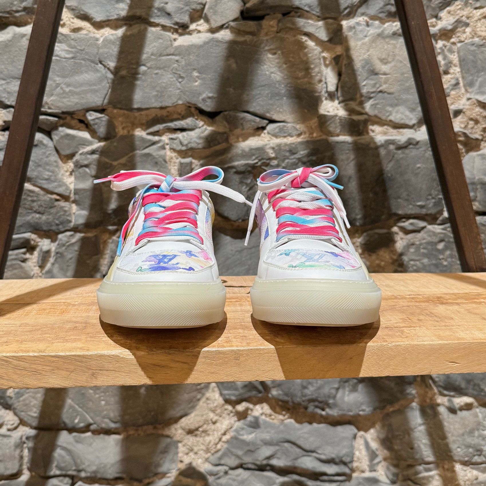 Louis Vuitton Louis Vuitton 2021 Ollie Watercolor Monogram Sneakers Size US 8.5 / EU 41-42 - 3 Thumbnail