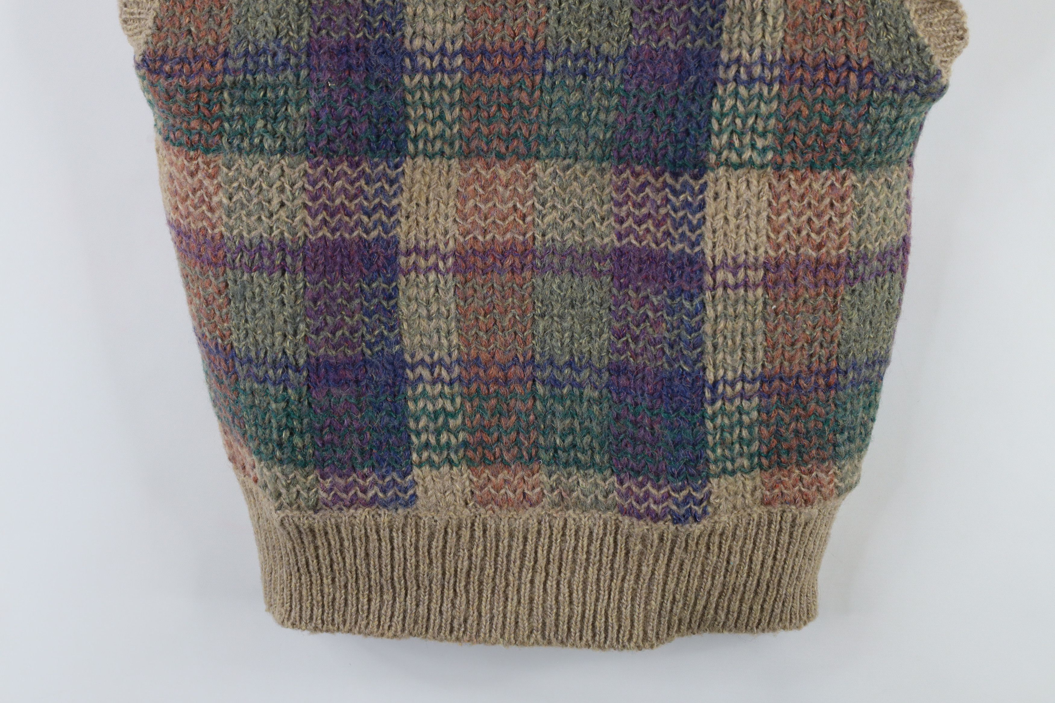 Vintage Vintage 90s Streetwear Checkered Blend Knit Sweater Vest Size M / US 6-8 / IT 42-44 - 3 Thumbnail