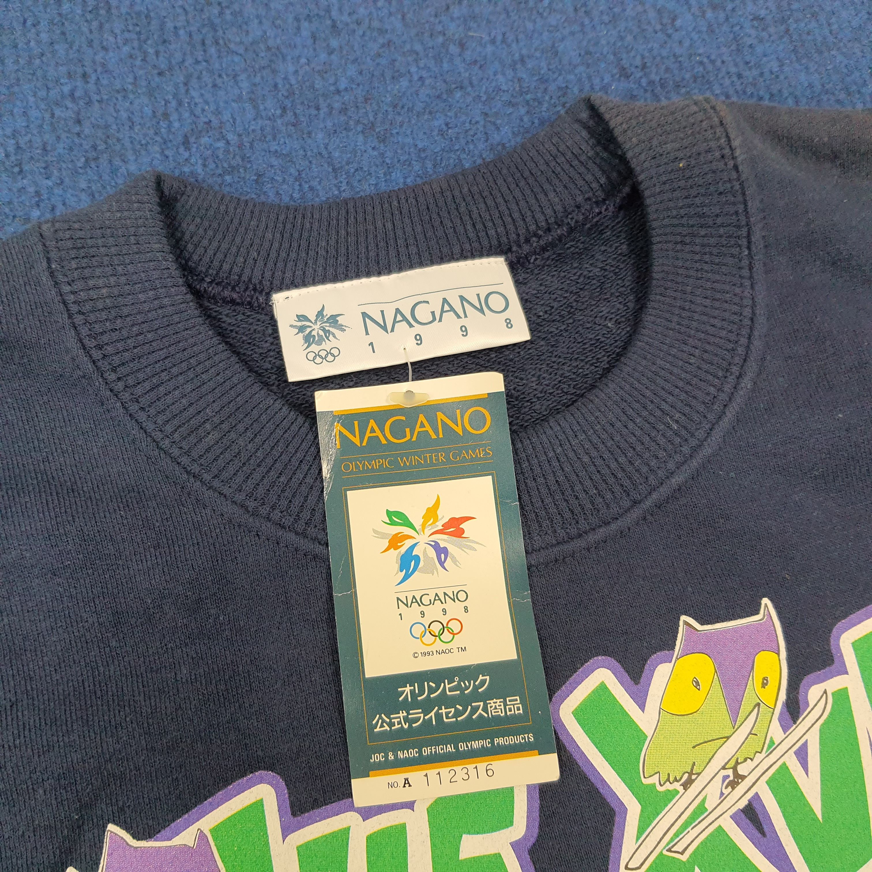 Japanese Brand × Vintage Vintage NAGANO 1998 Olympic Winter Game 90s Sweatshirt Size US M / EU 48-50 / 2 - 5 Thumbnail