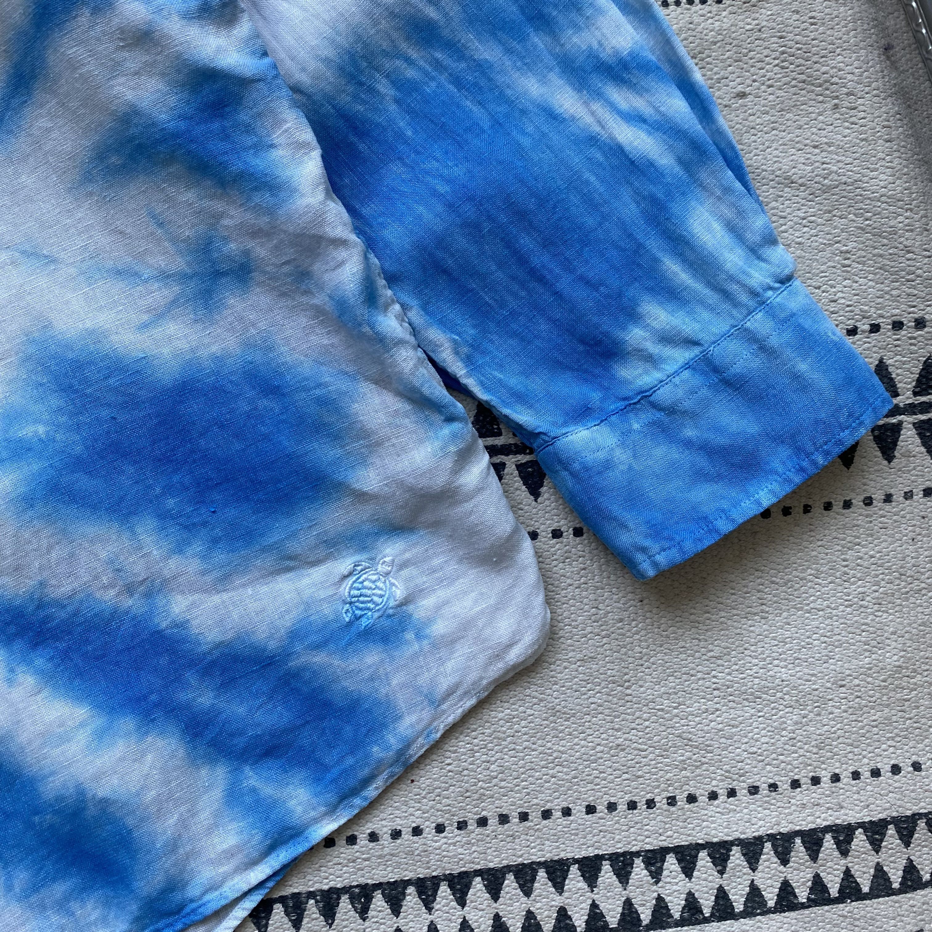 Vilebrequin 🐢 3XL Vilebrequin linen Shirt Tie dye Oldmoney Luxury Size US XXL / EU 58 / 5 - 6 Thumbnail