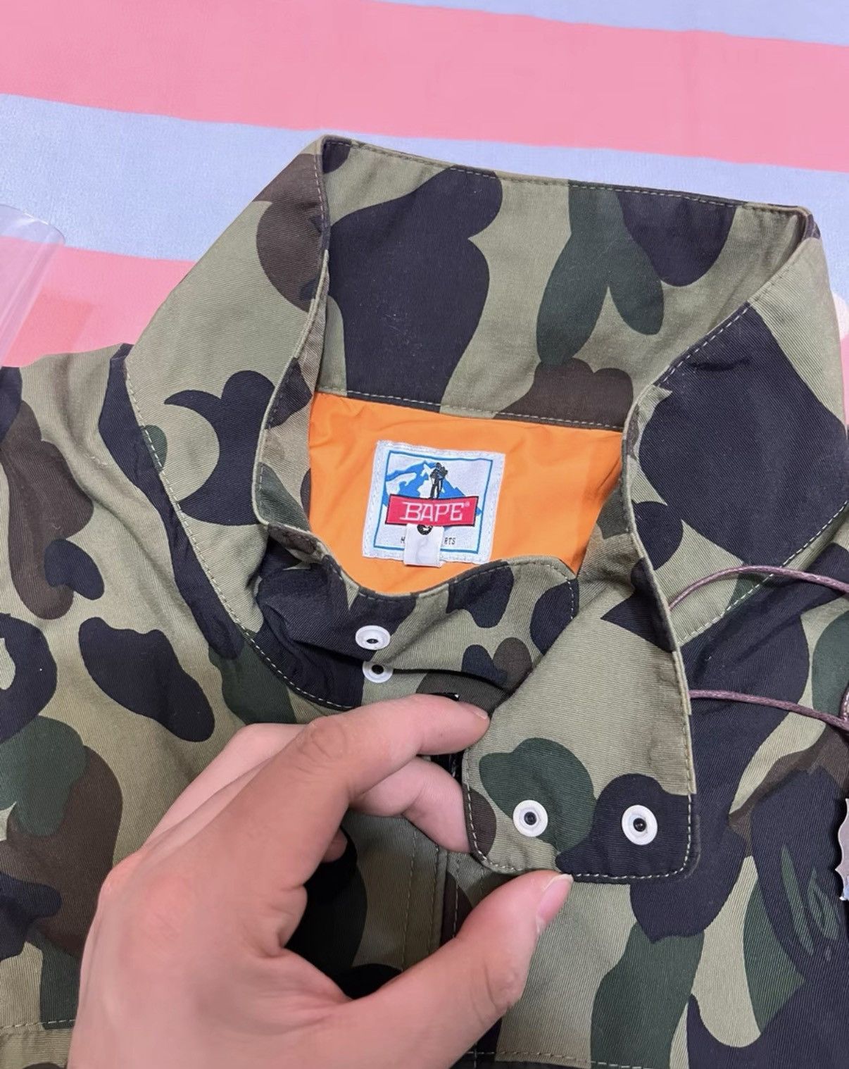 Bape BAPE OG Nigo era green camo coach stand collar jacket Size US XL / EU 56 / 4 - 3 Thumbnail