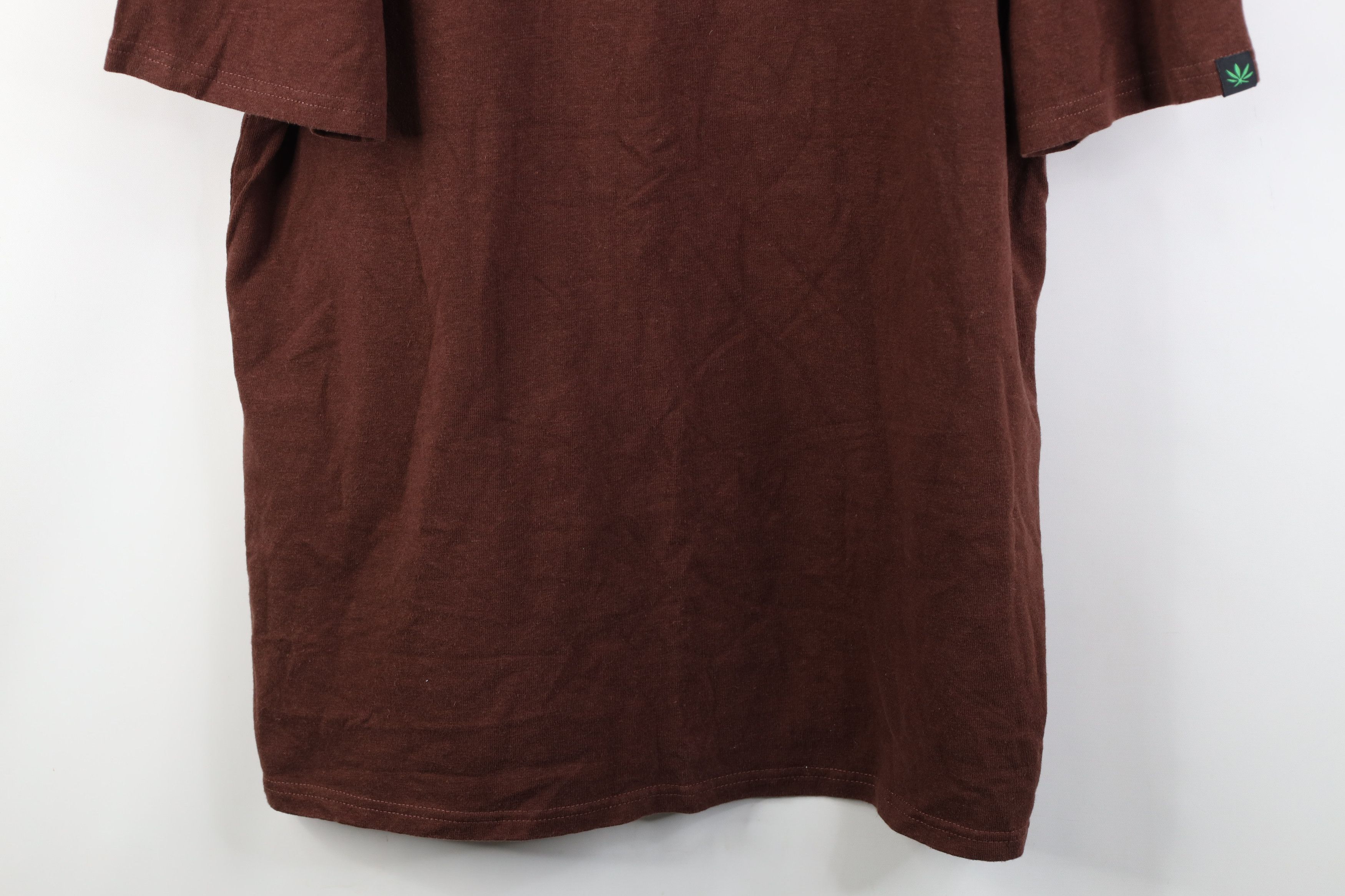 Vintage Vintage Y2K Streetwear Hemp Organic Cotton T-Shirt Brown Size US XXL / EU 58 / 5 - 3 Thumbnail