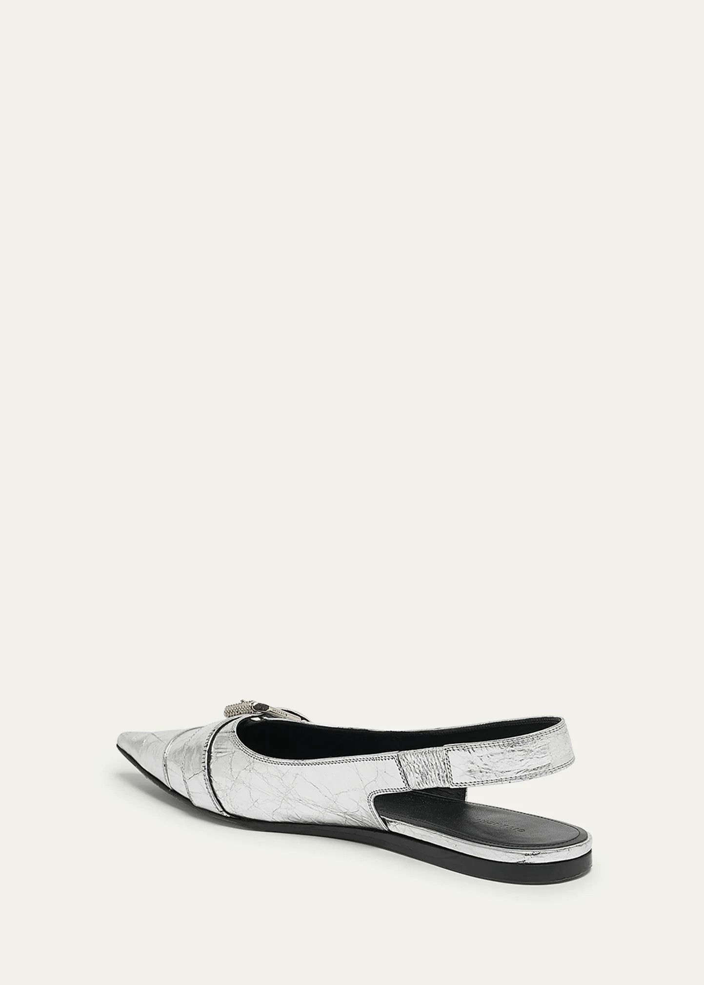 Givenchy o1srvl11e0525 Voyou Metallic Buckle Ballerina Flats Size US 7 / IT 37 - 5 Thumbnail