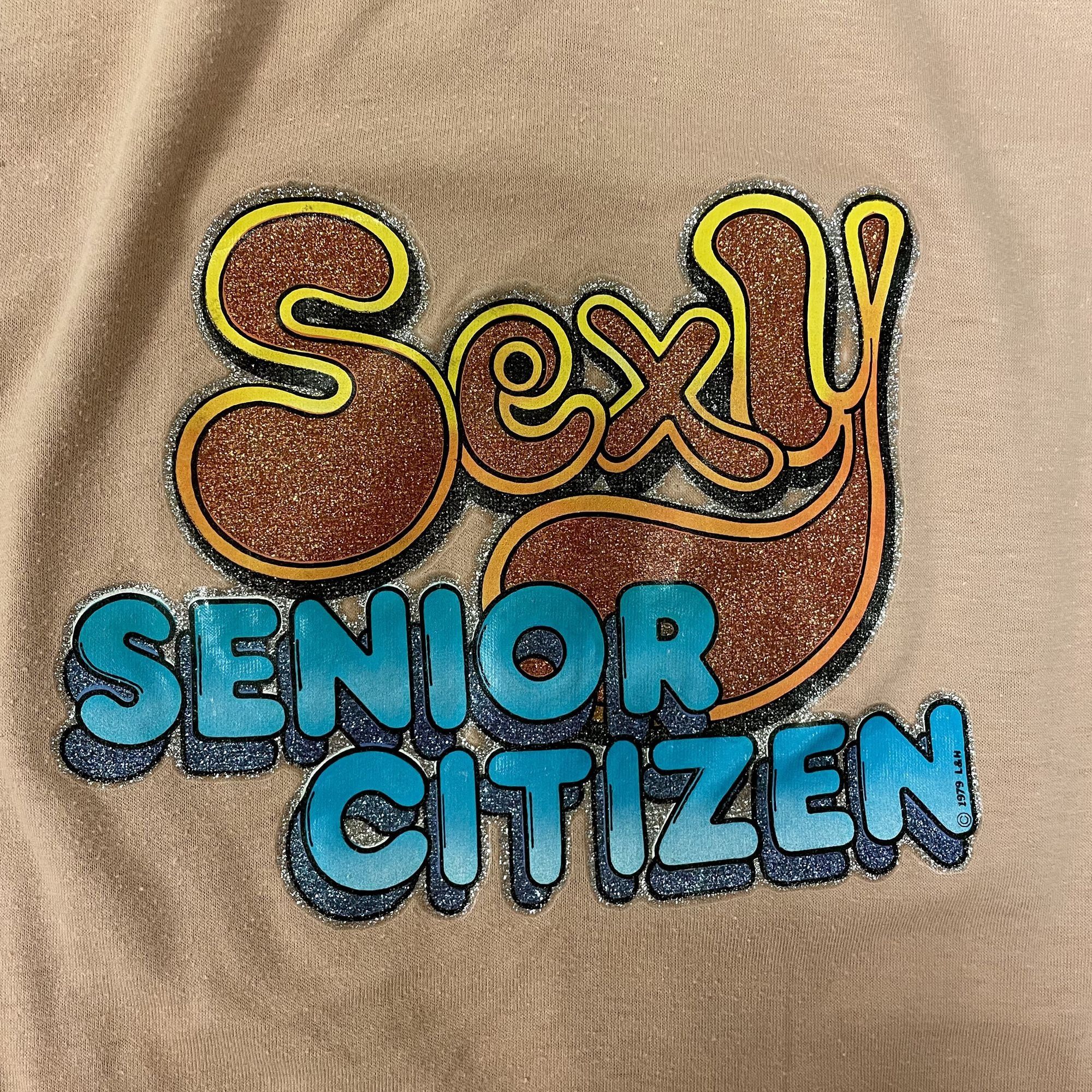 Other Vtg Stedman Sport T SEXY Senior Citizen 1979 Glitter Shirt Size US XL / EU 56 / 4 - 3 Thumbnail