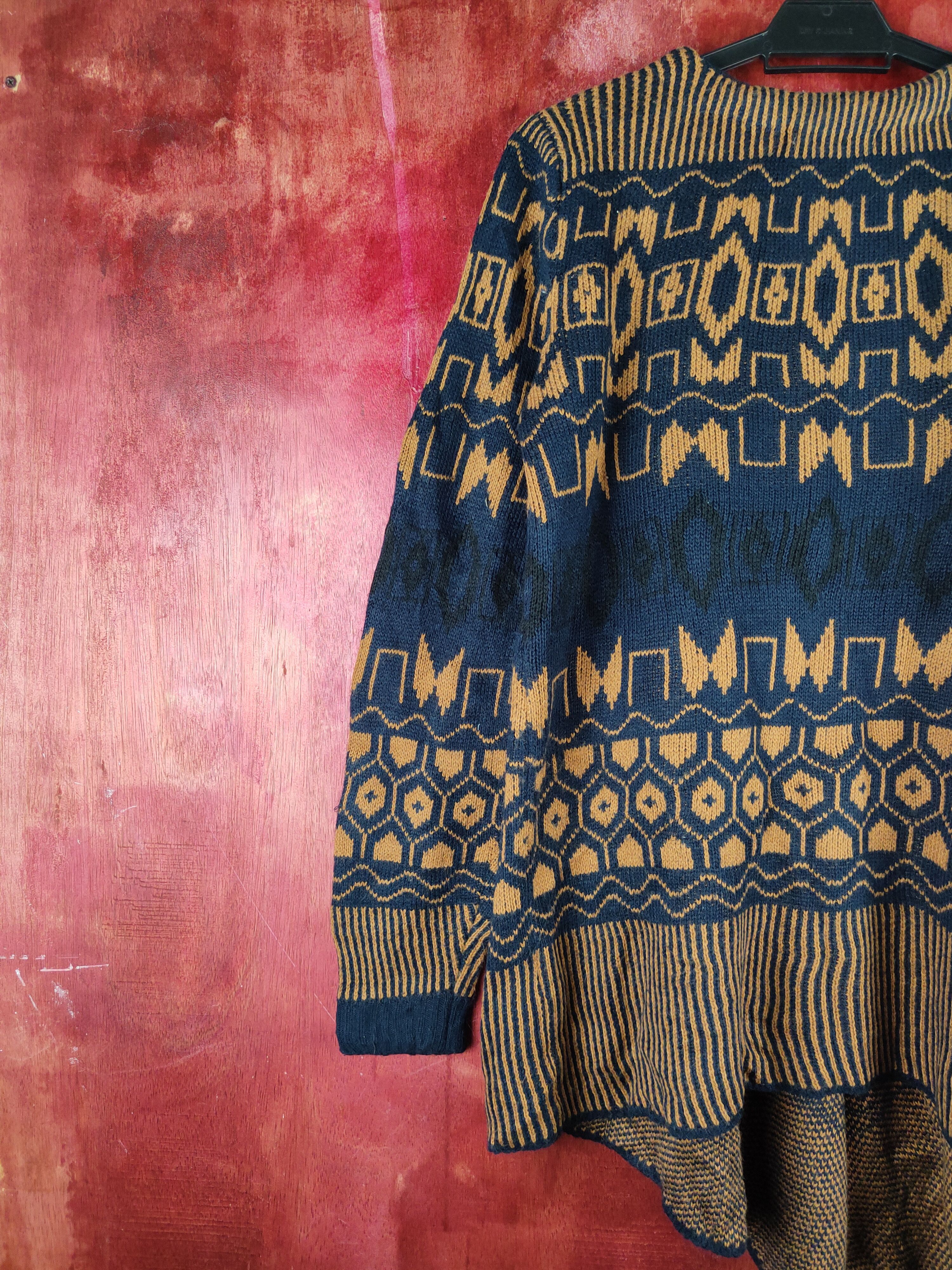 Japanese Brand Ozoc Blue Orange Knitwear Cardigan vintage japan #S2353 Size XS / US 0-2 / IT 36-38 - 10 Thumbnail