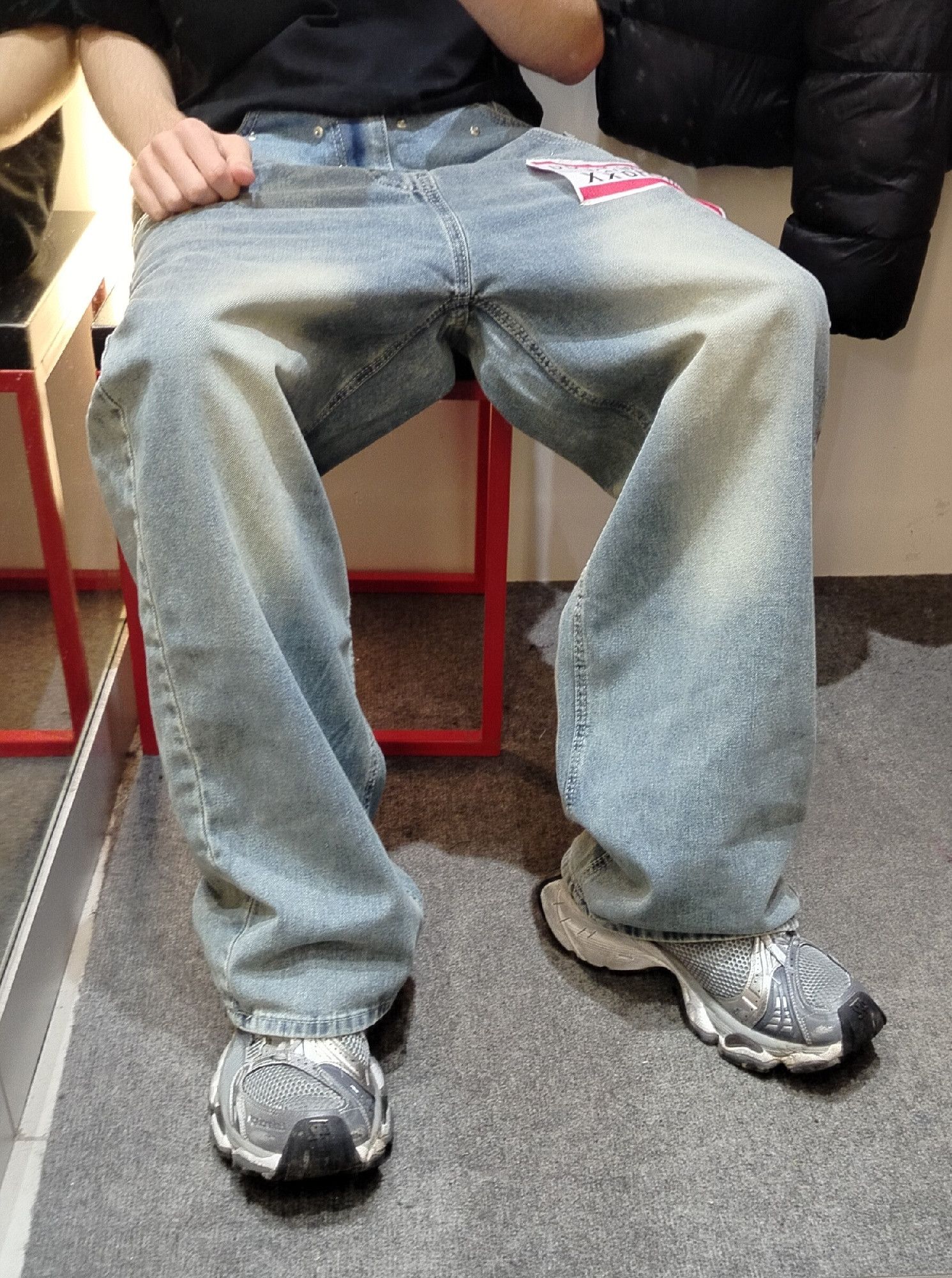 Japanese Brand × Jean Loose Wide Leg Double Waist Denim Pants Size US 36 / EU 52 - 6 Thumbnail