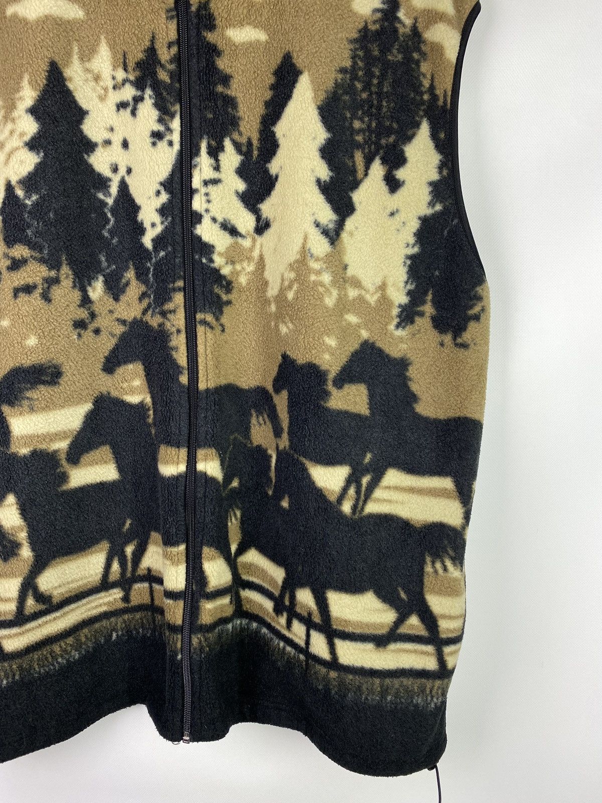 Japanese Brand Horses Animal Pattern Fleece Vest Waistcoat Size 3XL Size US XXL / EU 58 / 5 - 6 Thumbnail