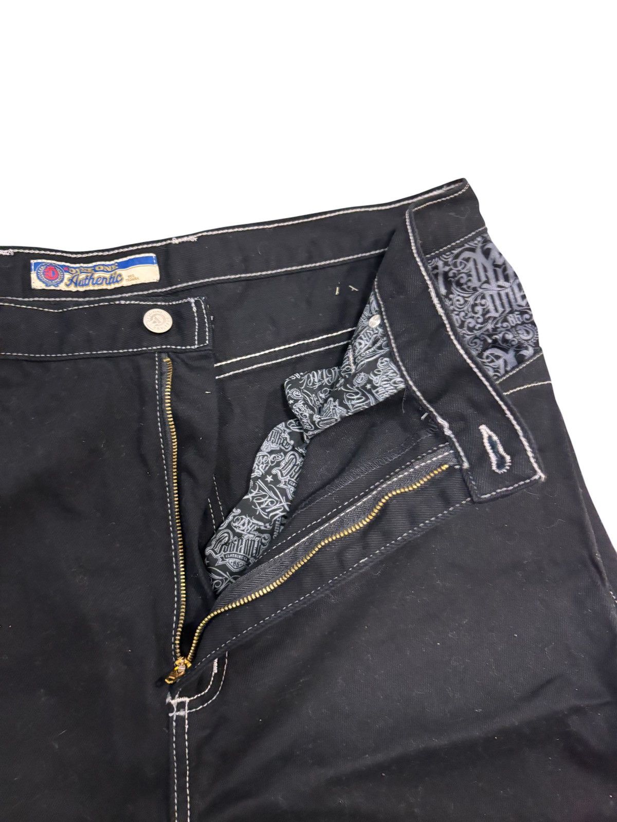 JNCO Vintage 90s Jnco Style Jean Shorts Mens 42 Graffiti Back Hit Size US 42 / EU 58 - 10 Thumbnail