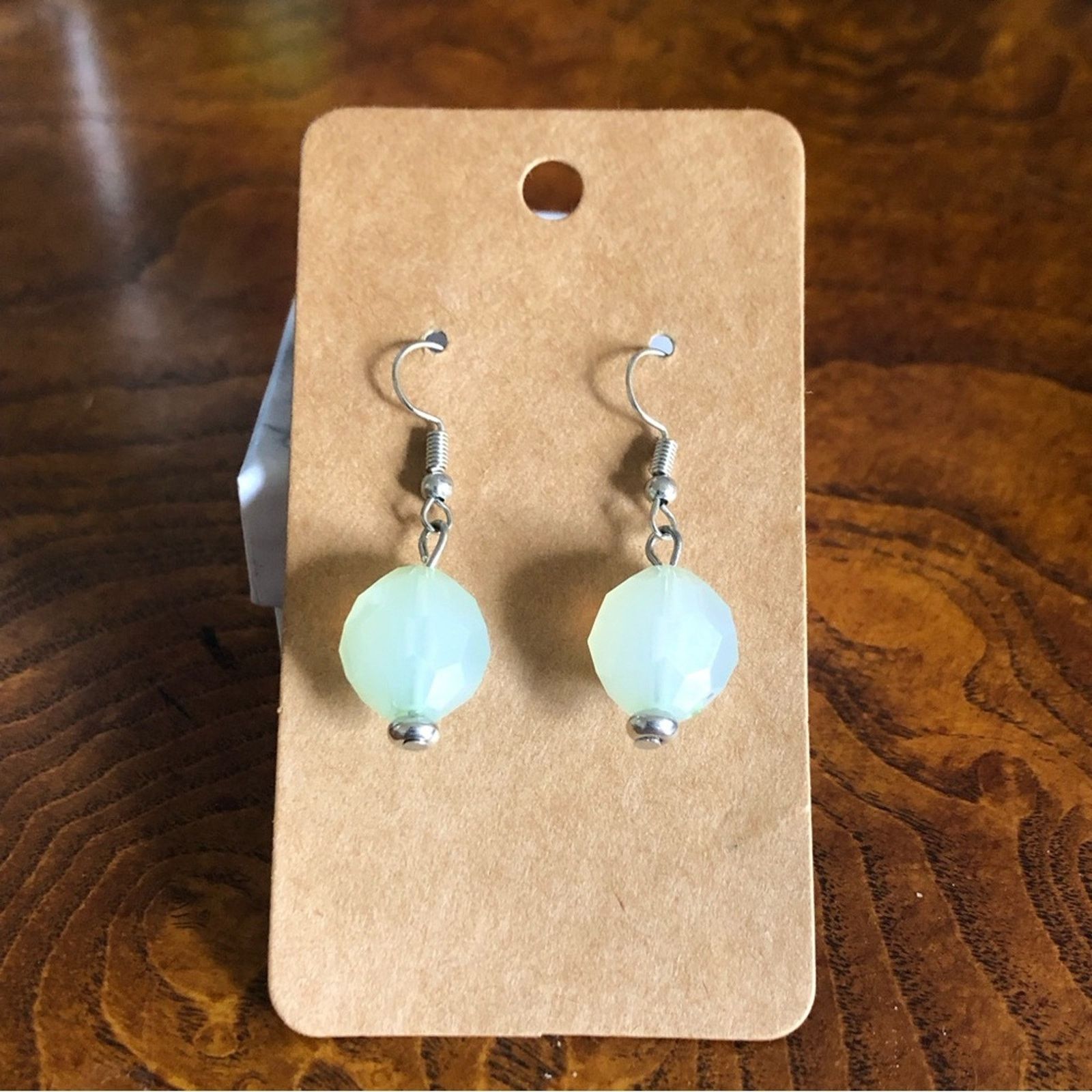 Jewelry Faceted opal tone dangle resin bead earrings Size ONE SIZE - 4 Thumbnail