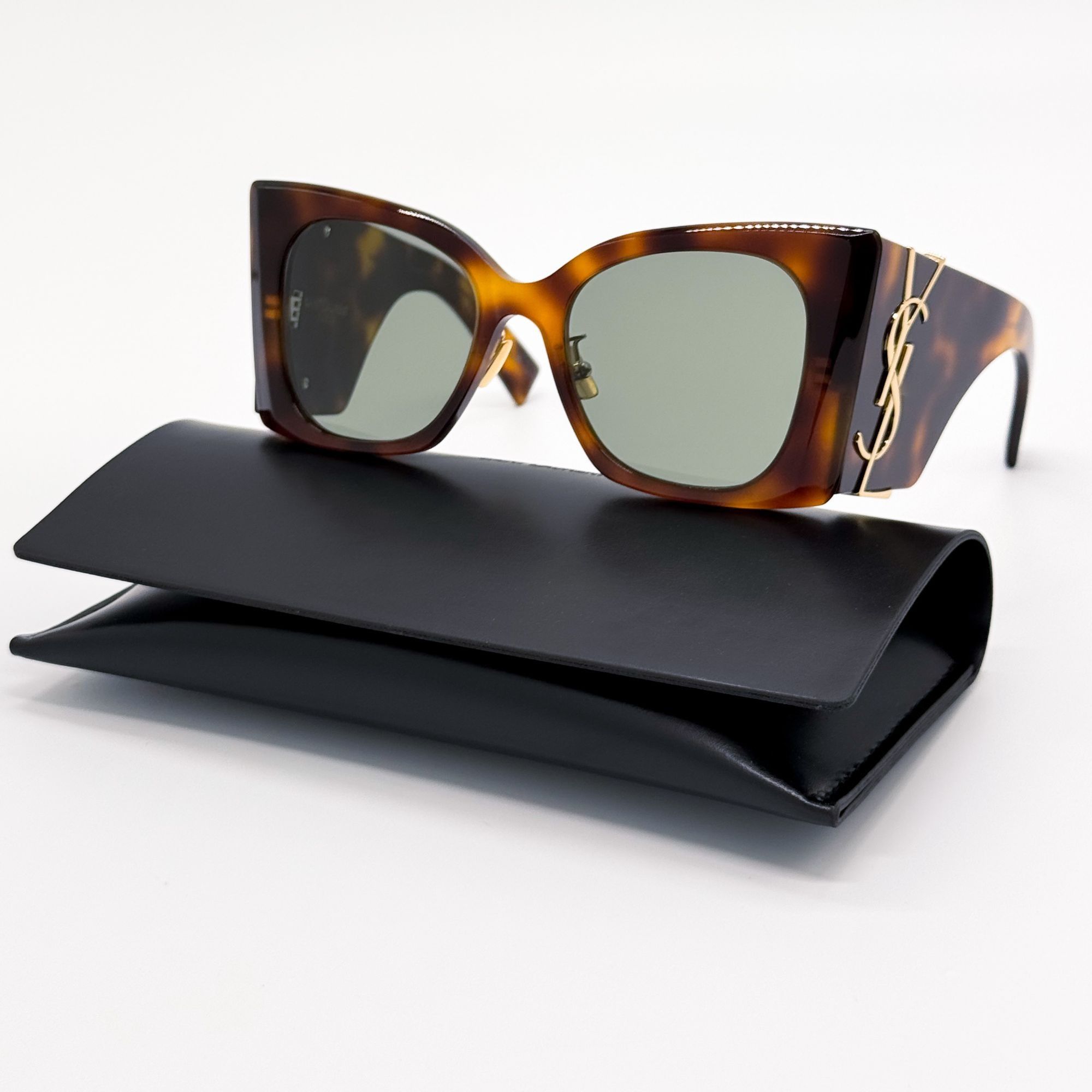 NEW SAINT LAURENT SLM119/F BLAZE 002 HAVANA WOMEN SUNGLASSES