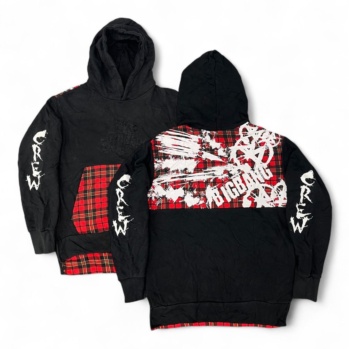 If Six Was Nine Punk Patchwork Hoodie – BIGBANG Crew Style Japan Fit Size US M / EU 48-50 / 2 - 1 Thumbnail