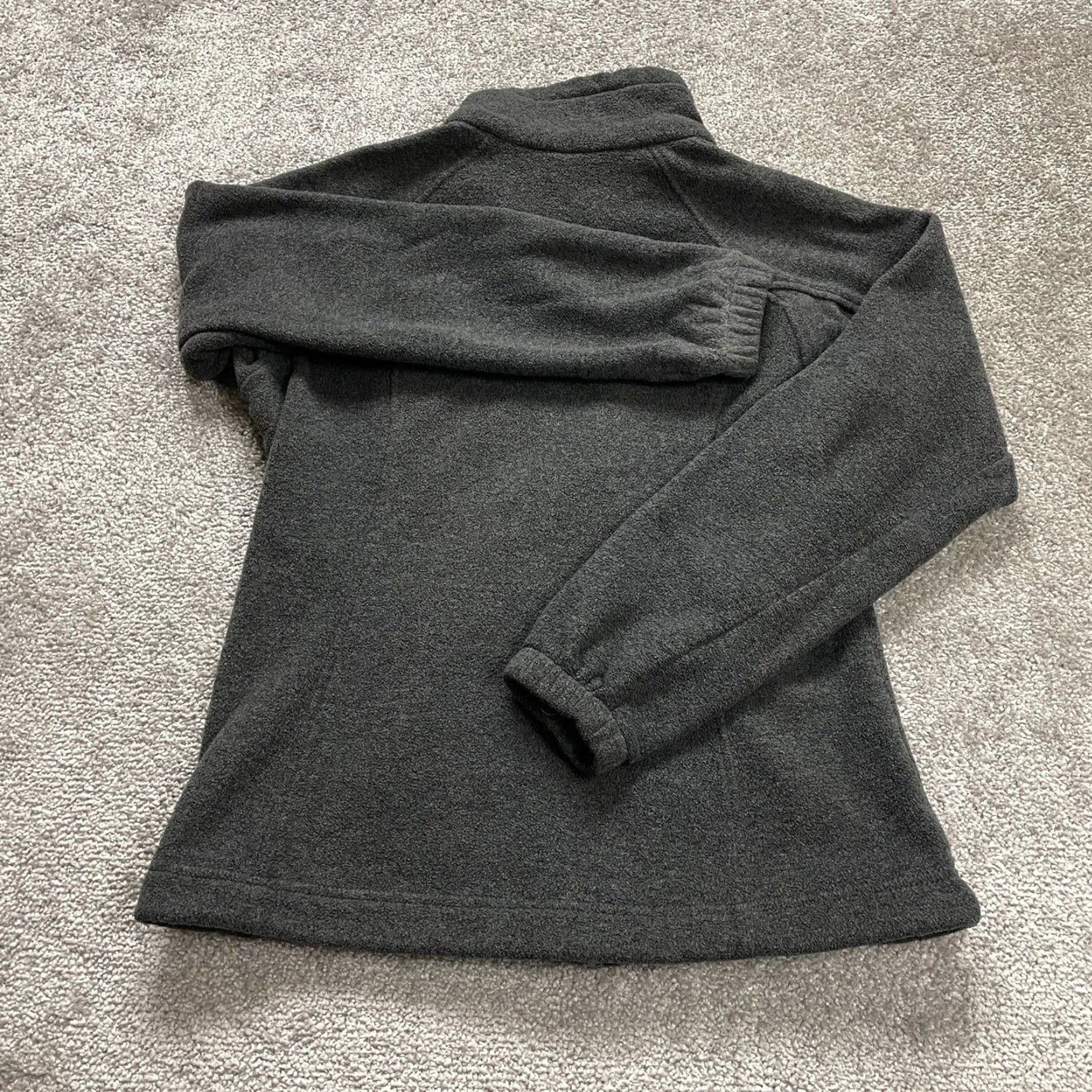 Vintage Columbia Benton Springs Jacket Women Small Gray Fleece Full Zip Pocket High Neck Size S / US 4 / IT 40 - 2 Thumbnail