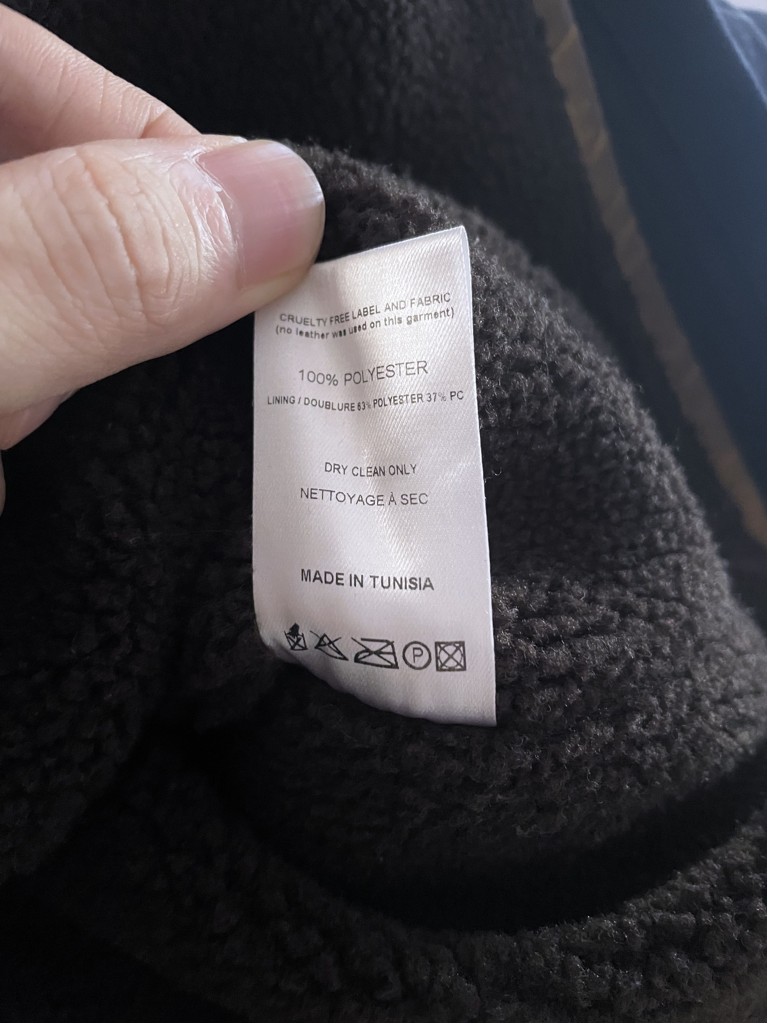 April 77 SHEARLING LINED VEGAN SUEDE PEA COAT Size US L / EU 52-54 / 3 - 10 Thumbnail