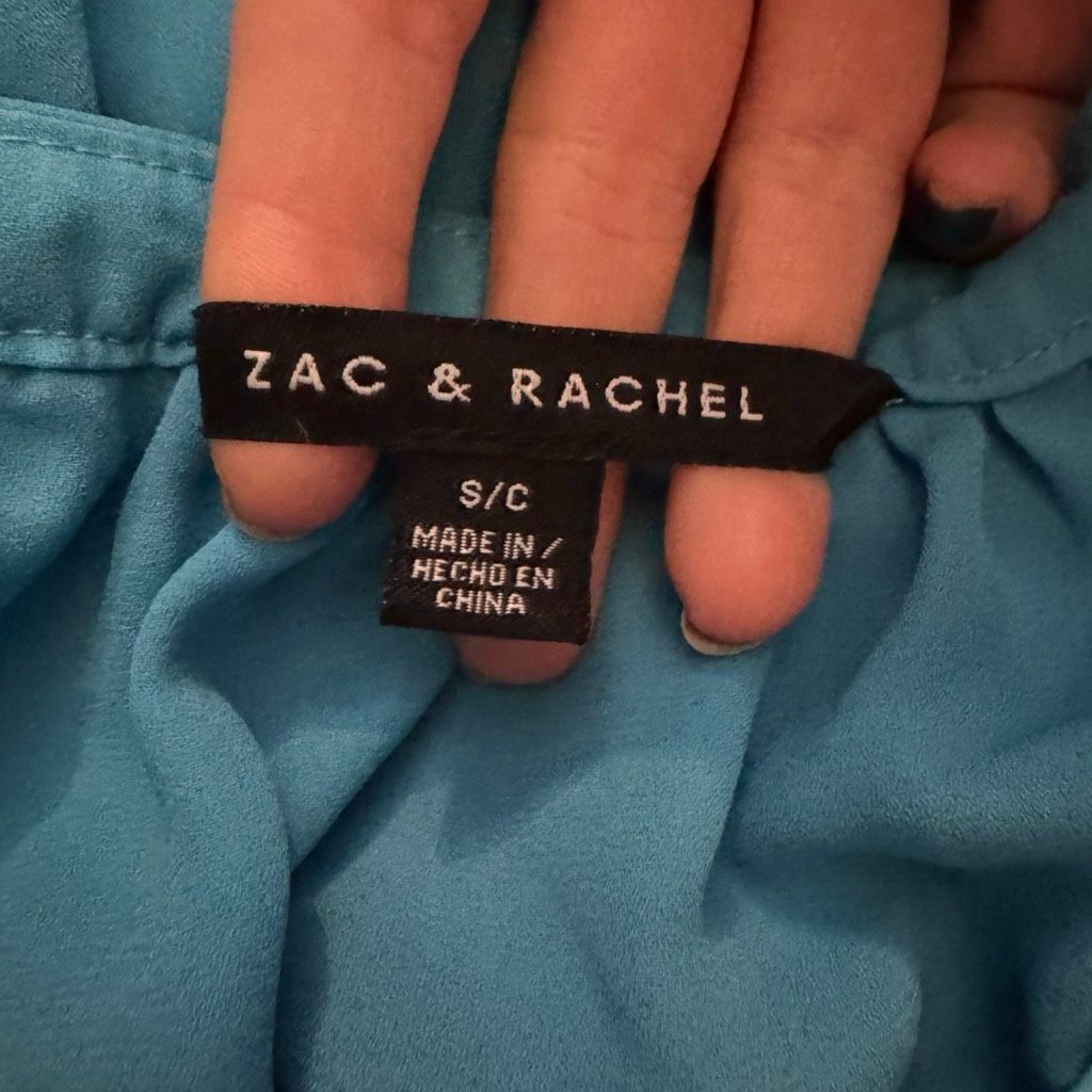 Other Zac & Rachel Teal Sleeveless Button Front Blouse Women’s Sma Size S / US 4 / IT 40 - 3 Thumbnail