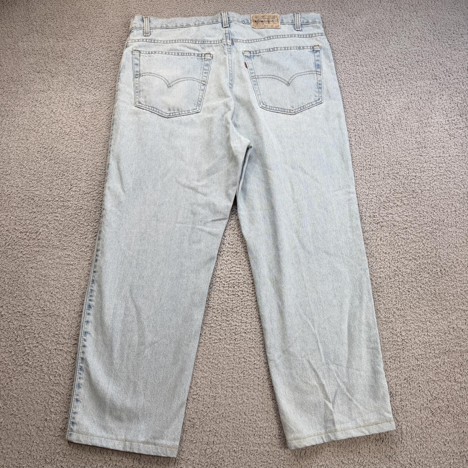 Levi's Levis 540 Jeans Mens 40x27 Relaxed Fit Light Wash Baggy Size US 40 / EU 56 - 2 Thumbnail