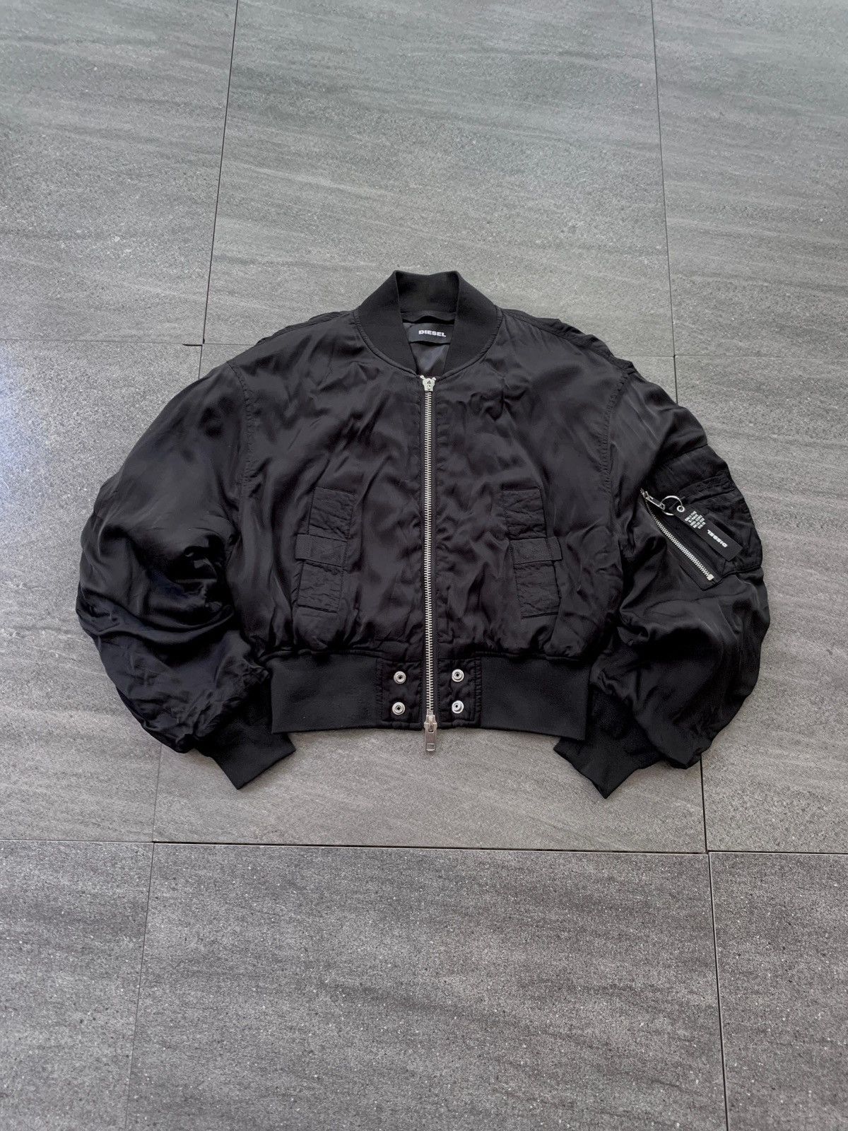 Diesel FREE TAX! MA-1 Utility Cropped Bomber Jacket Size S / US 4 / IT 40 - 1 Thumbnail
