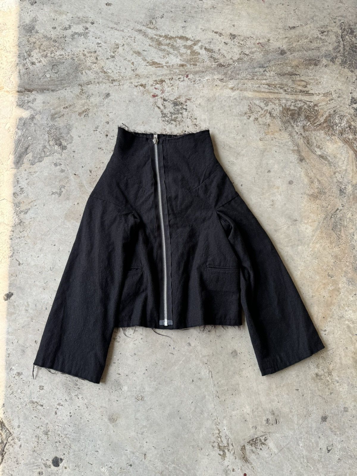 image of 2004 Wool Coat Tricot Comme Des Garcons Small in Black, Women's