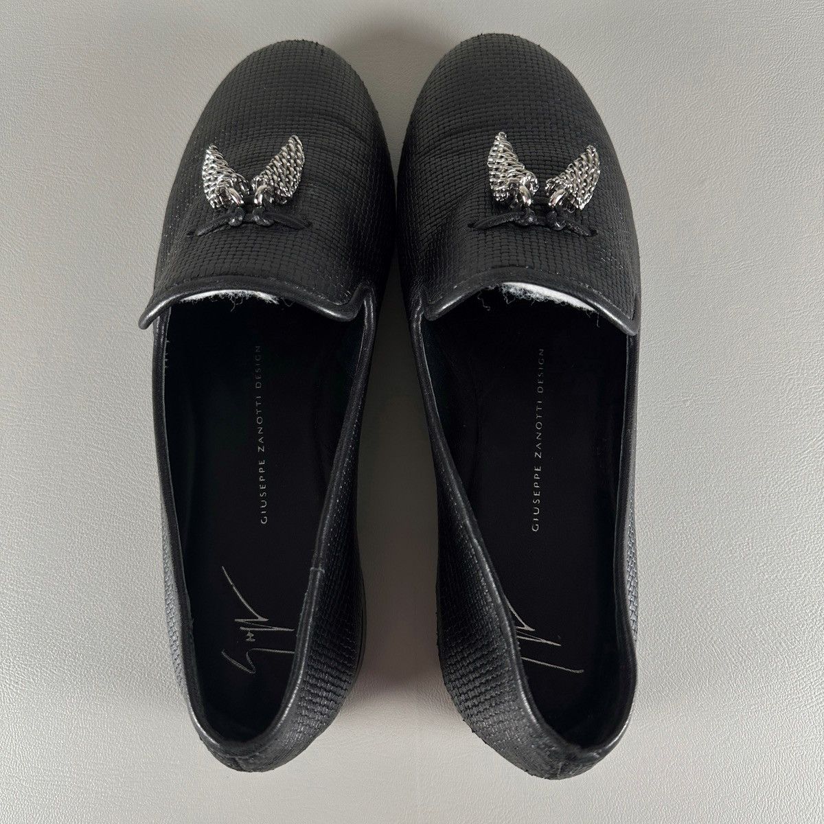 Giuseppe Zanotti Giuseppe Zanotti Italian Patent Black Leather Flat Loafers Size US 9.5 / IT 39.5 - 6 Thumbnail