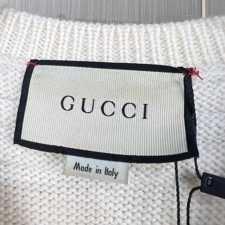 Gucci Gucci Embroidered Knitted Sweater with Bee-2505 Size US XL / EU 56 / 4 - 5 Thumbnail