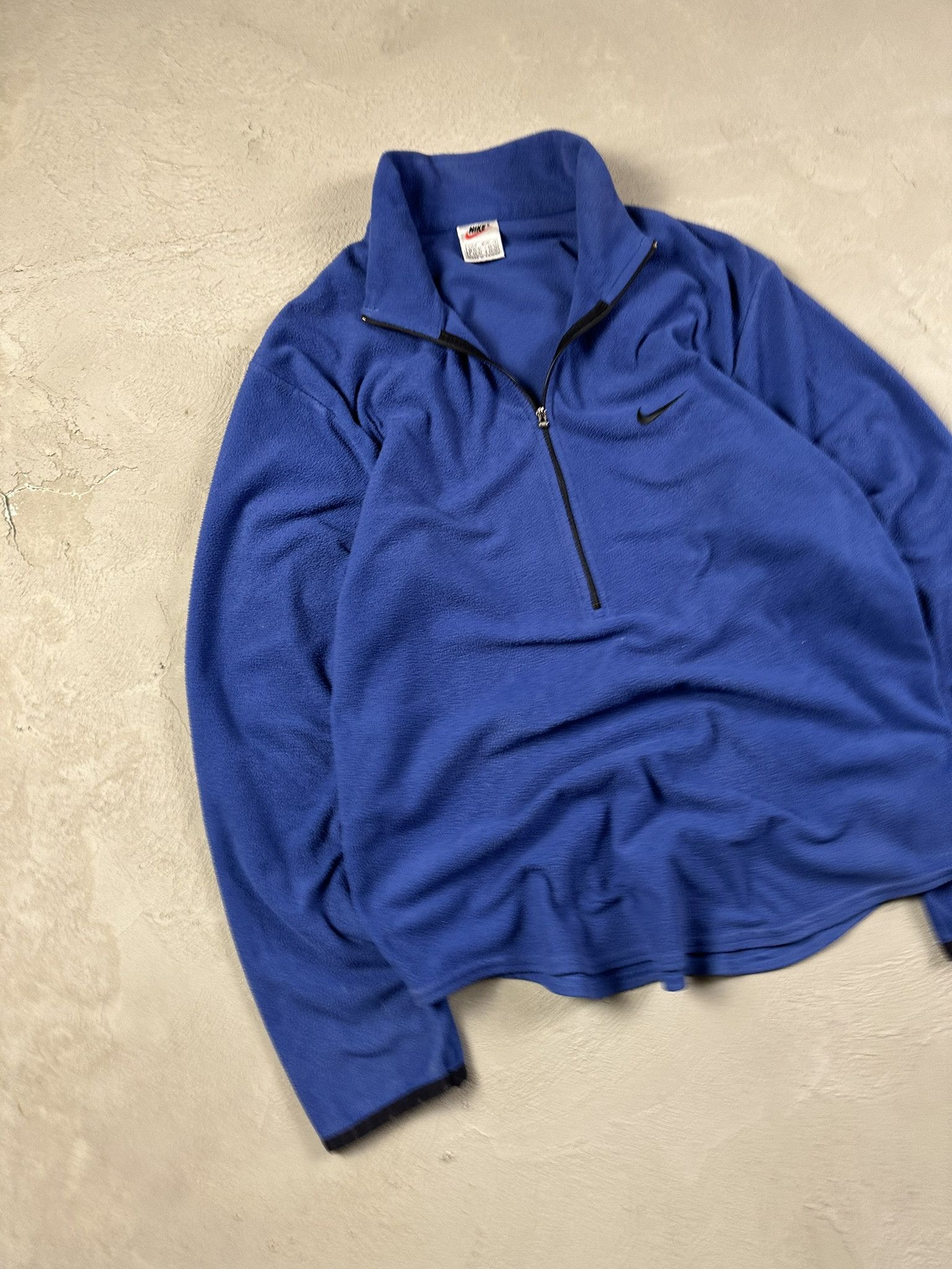 Nike 90s Vintage Nike Therma Fit Fleece Halfzip Boxy Sweatshirt Size US L / EU 52-54 / 3 - 2 Thumbnail