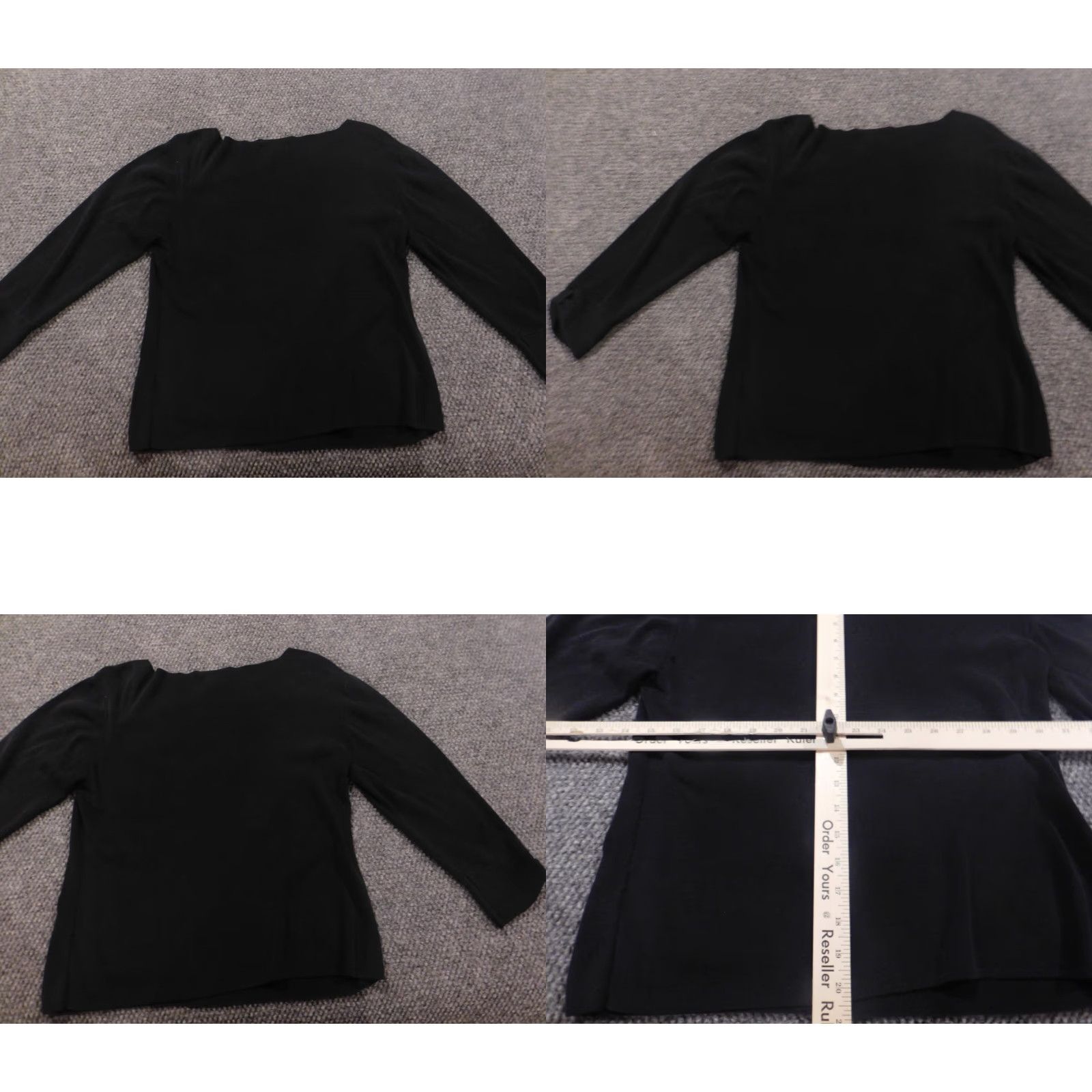 Coldwater Creek Coldwater Creek Blouse Womens M Black Crew Neck Pullover Silk Rayon Stretch Cap Sleeve Casual Basic Classic Ruffle Size M / US 6-8 / IT 42-44 - 8 Thumbnail