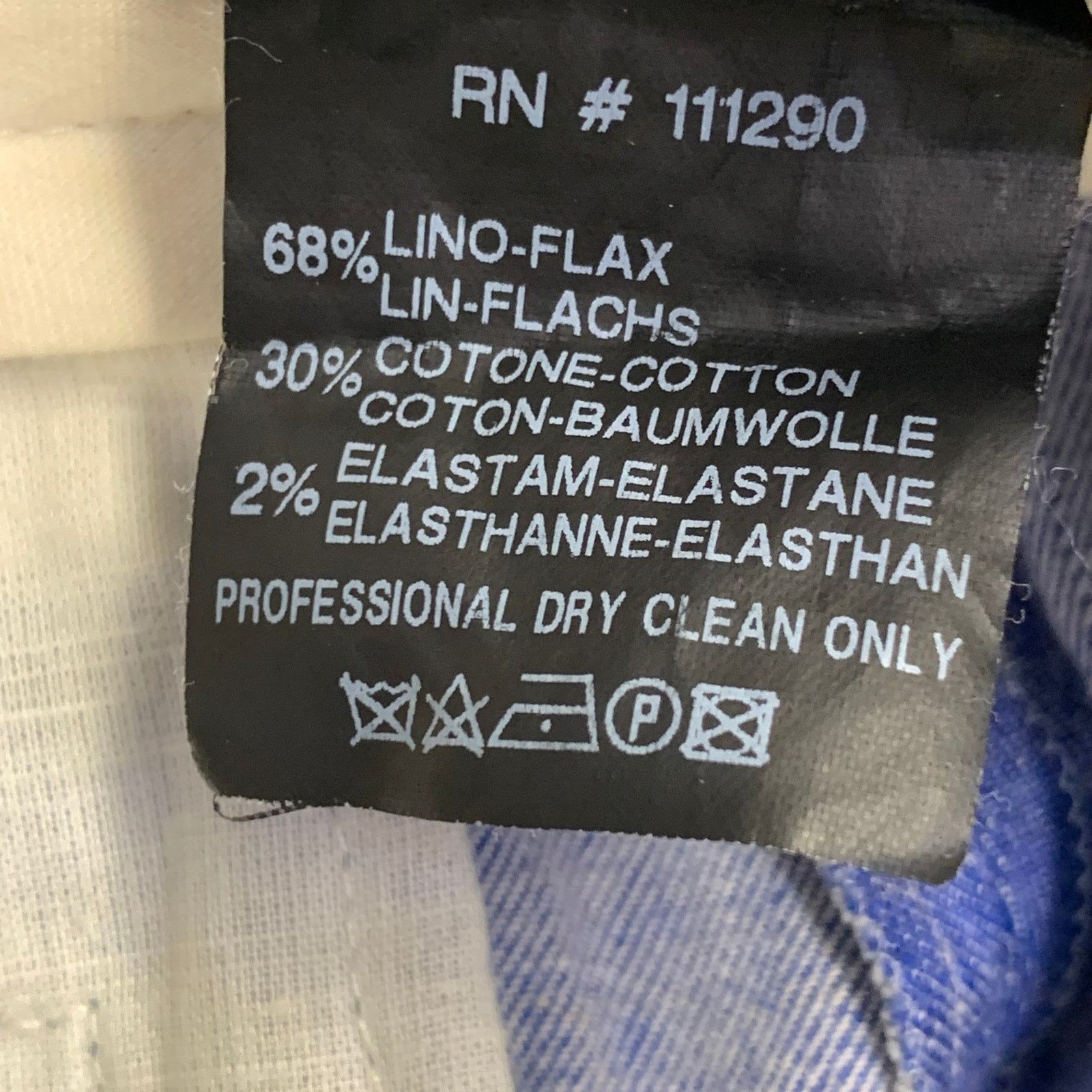 Derek Lam 10 Crosby DEREK LAM Size 2 Blue Linen Cotton Blend Skinny Casual Pants Size 26" / US 2 / IT 38 - 4 Thumbnail