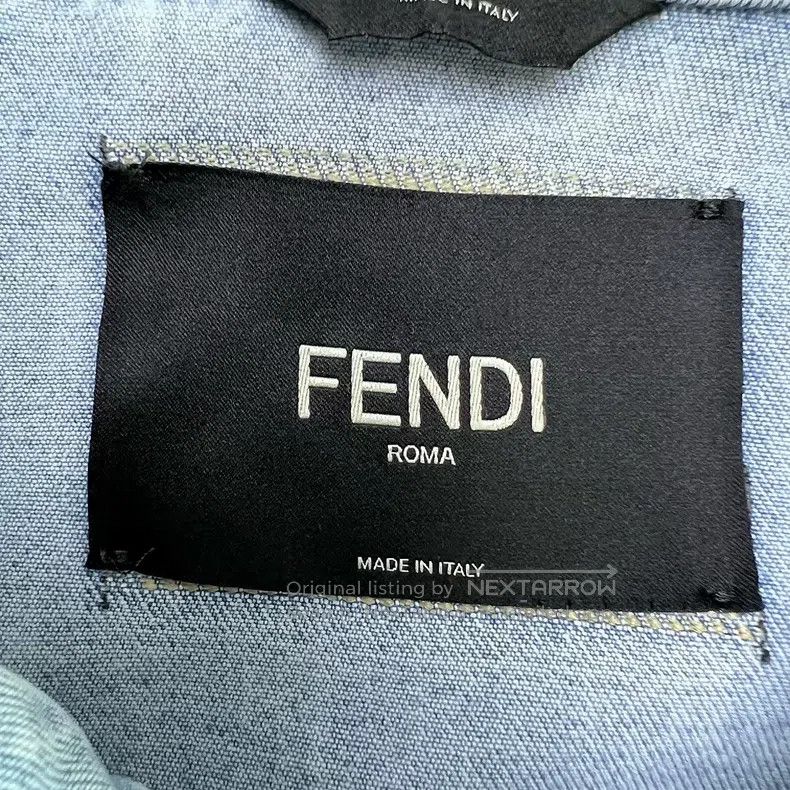 Fendi Fendi Letter Logo Embroidered Washed Denim Jacket Size US M / EU 48-50 / 2 - 3 Thumbnail