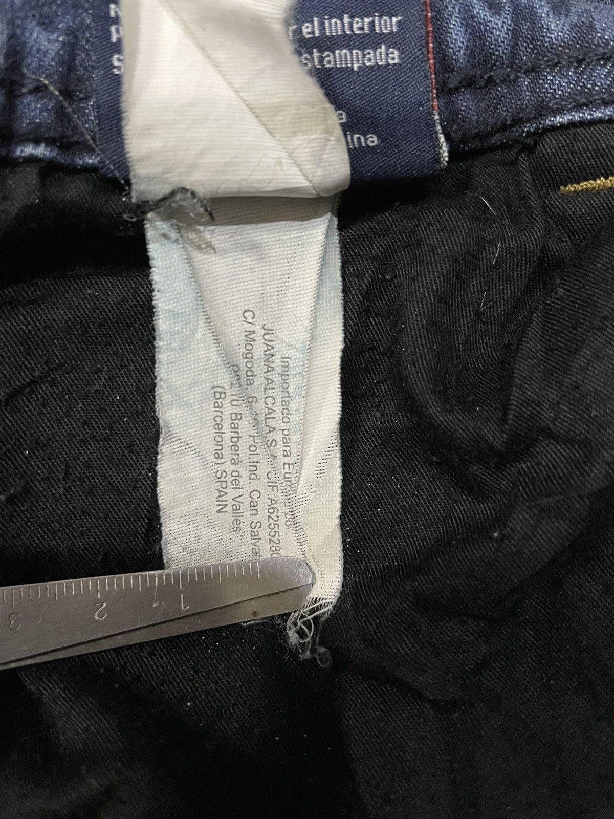 Japanese Brand Vintage KRS Denim Skinny Faded Distress Dark Blue Jeans Size US 33 - 13 Thumbnail