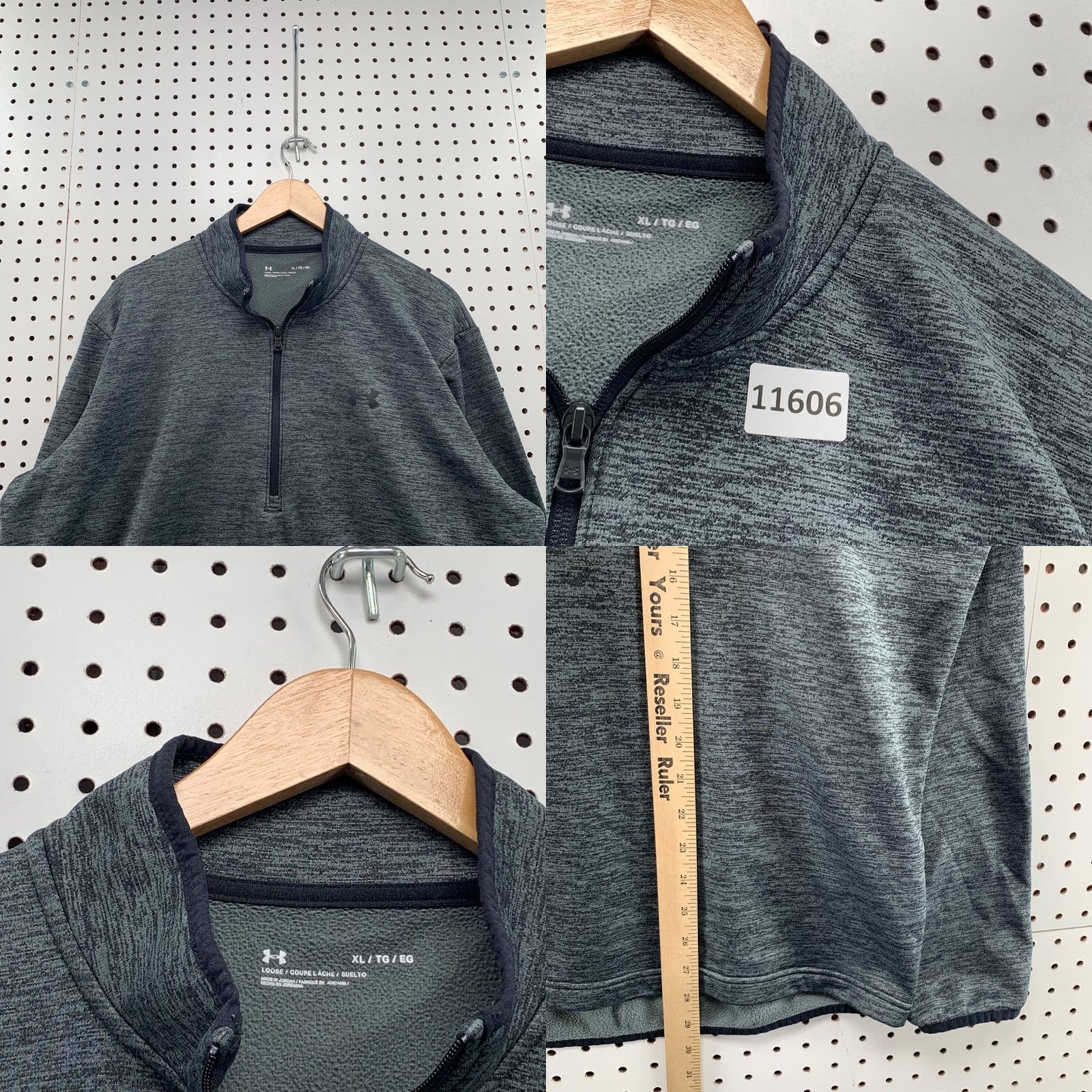 Under Armour Under Armour 1/4 Zip Pullover Sweatshirt Mens XL Loose Pullover 27x29 Gray Mock Neck Activewear Casual Pullover 1/4 Zip Mens XL Gray Size US XL / EU 56 / 4 - 8 Thumbnail