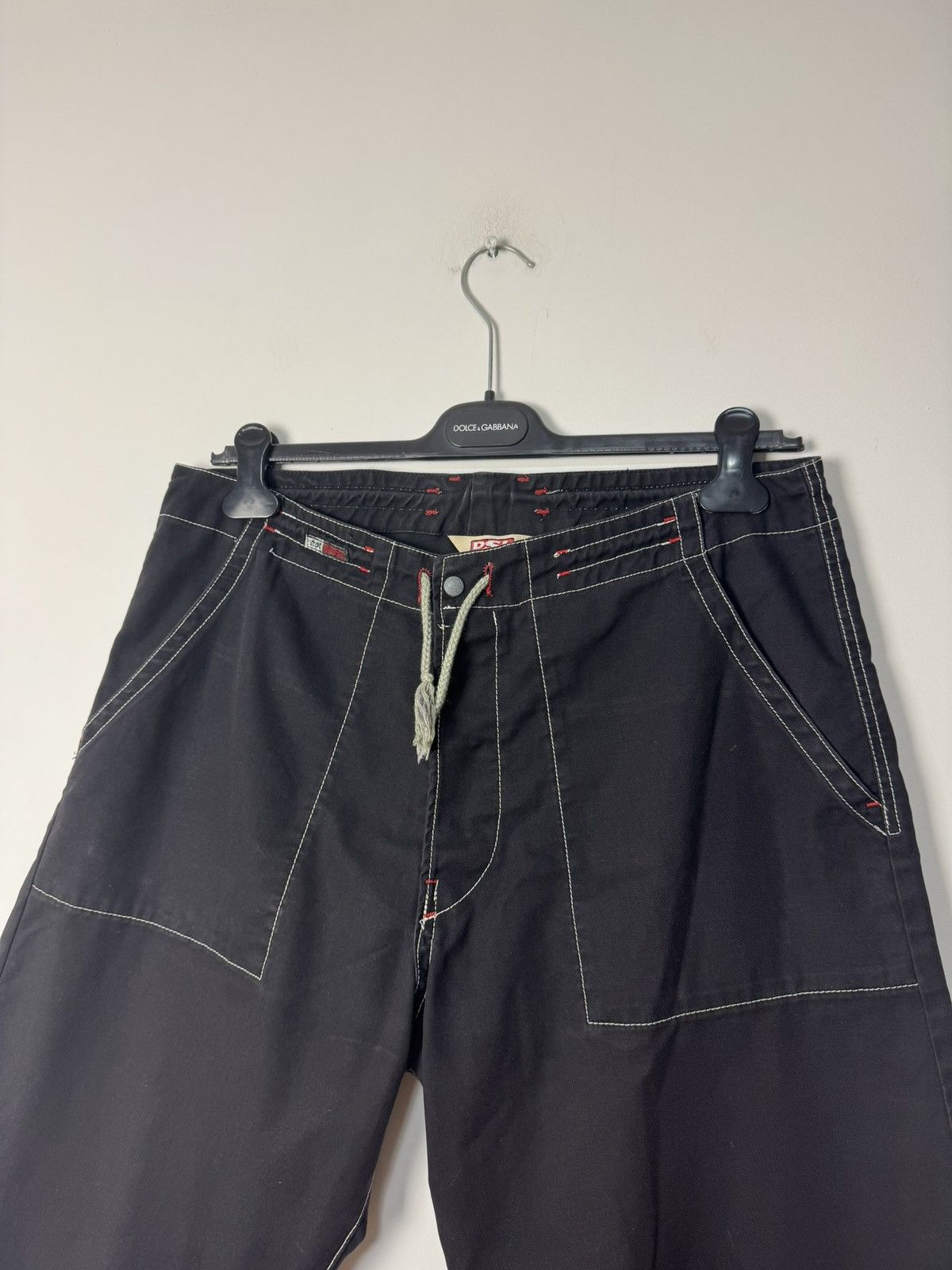 Diesel Vintage 00s Diesel Wide Carpenter Shorts Y2K Made in Italy Size US 34 / EU 50 - 3 Thumbnail