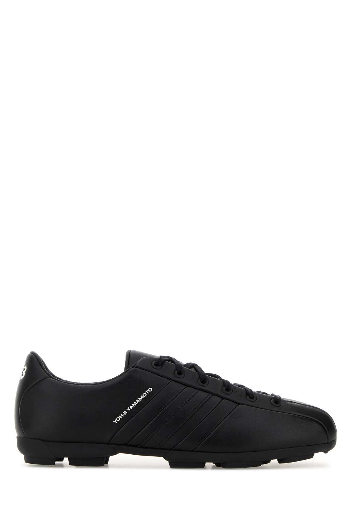 Y-3 Black Leather Y-3 Field Sneakers Size US 8 / EU 41 - 1 Thumbnail