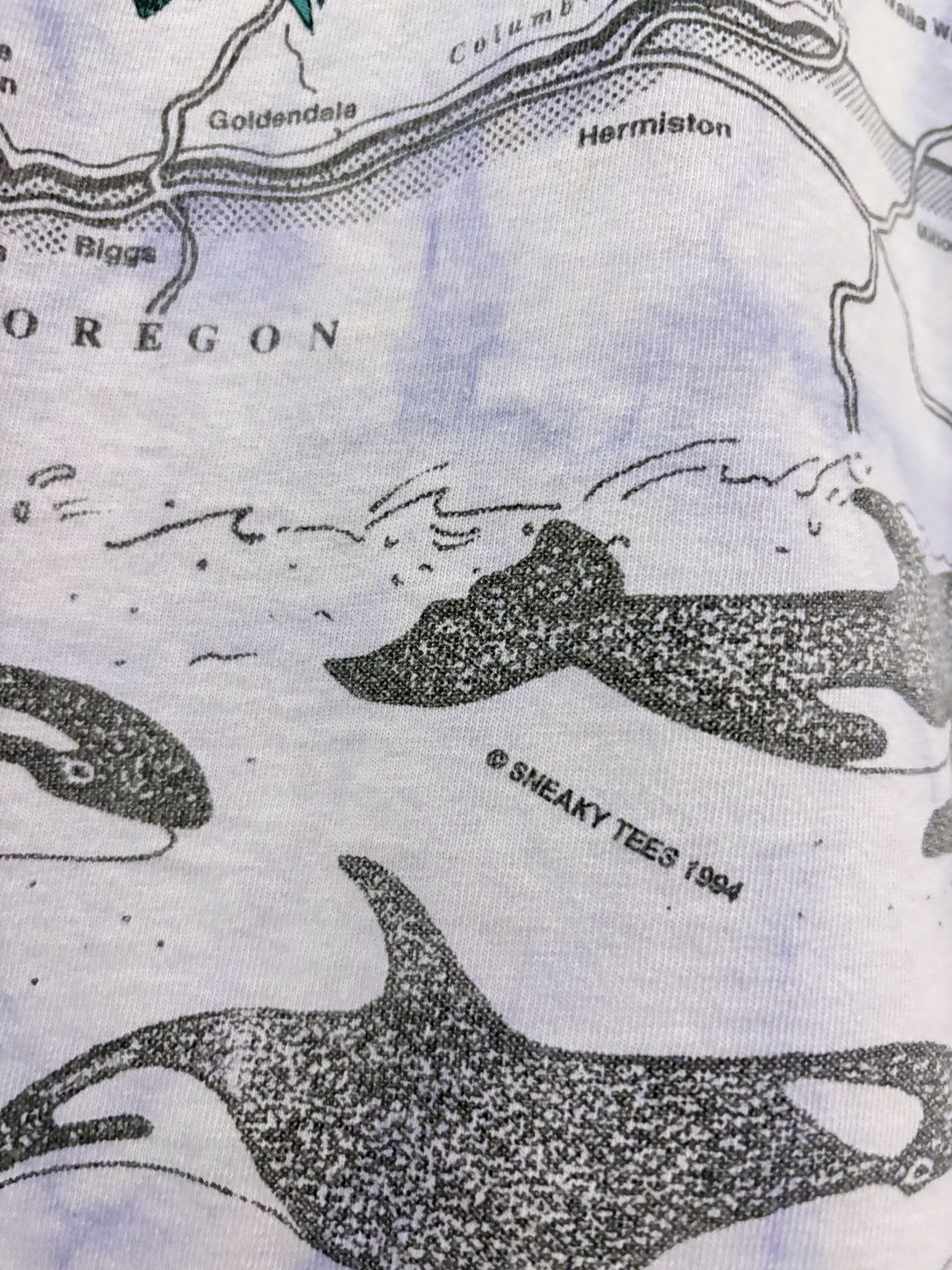 Vintage 90’s Washington State All Over Print Map Vintage Souvenir T Size US XL / EU 56 / 4 - 10 Thumbnail