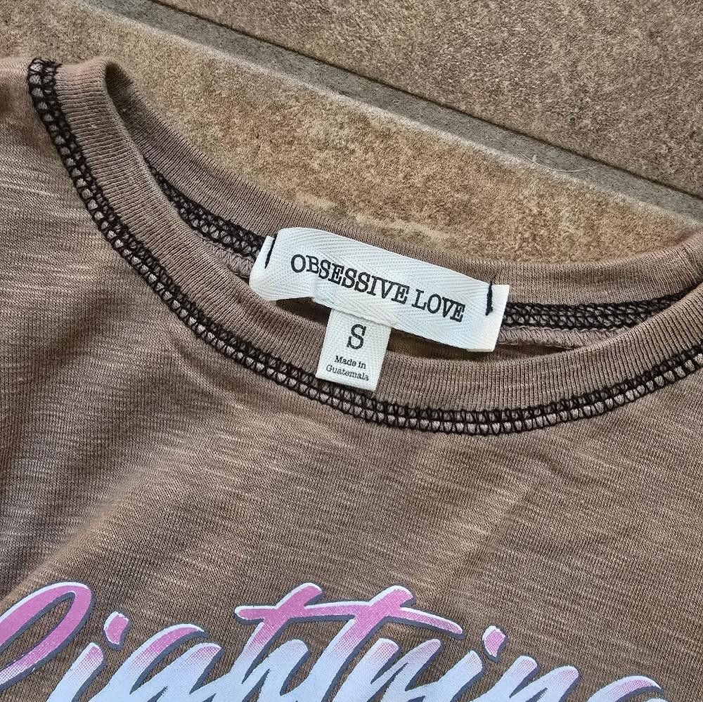 Designer Chocolate Lightning Custom Crop OL Long Sleeve Size S / US 4 / IT 40 - 3 Thumbnail