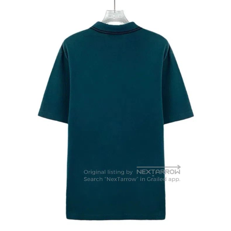 Hermes Hermes Dark Blue Cotton Collared Short-Sleeve Polo Shirt Size US L / EU 52-54 / 3 - 2 Thumbnail