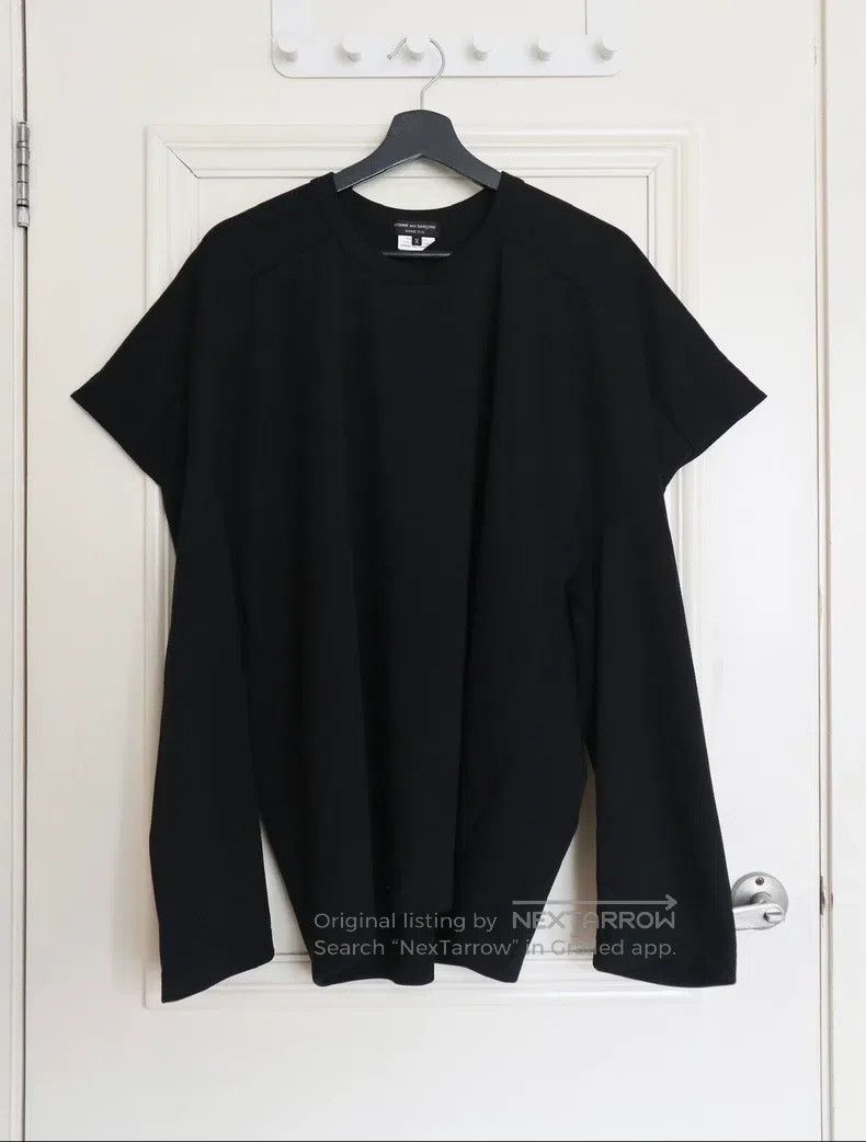 Comme des Garcons Comme Des Garcons Black Deconstructed Asymmetric Long Slee Size US M / EU 48-50 / 2 - 1 Thumbnail