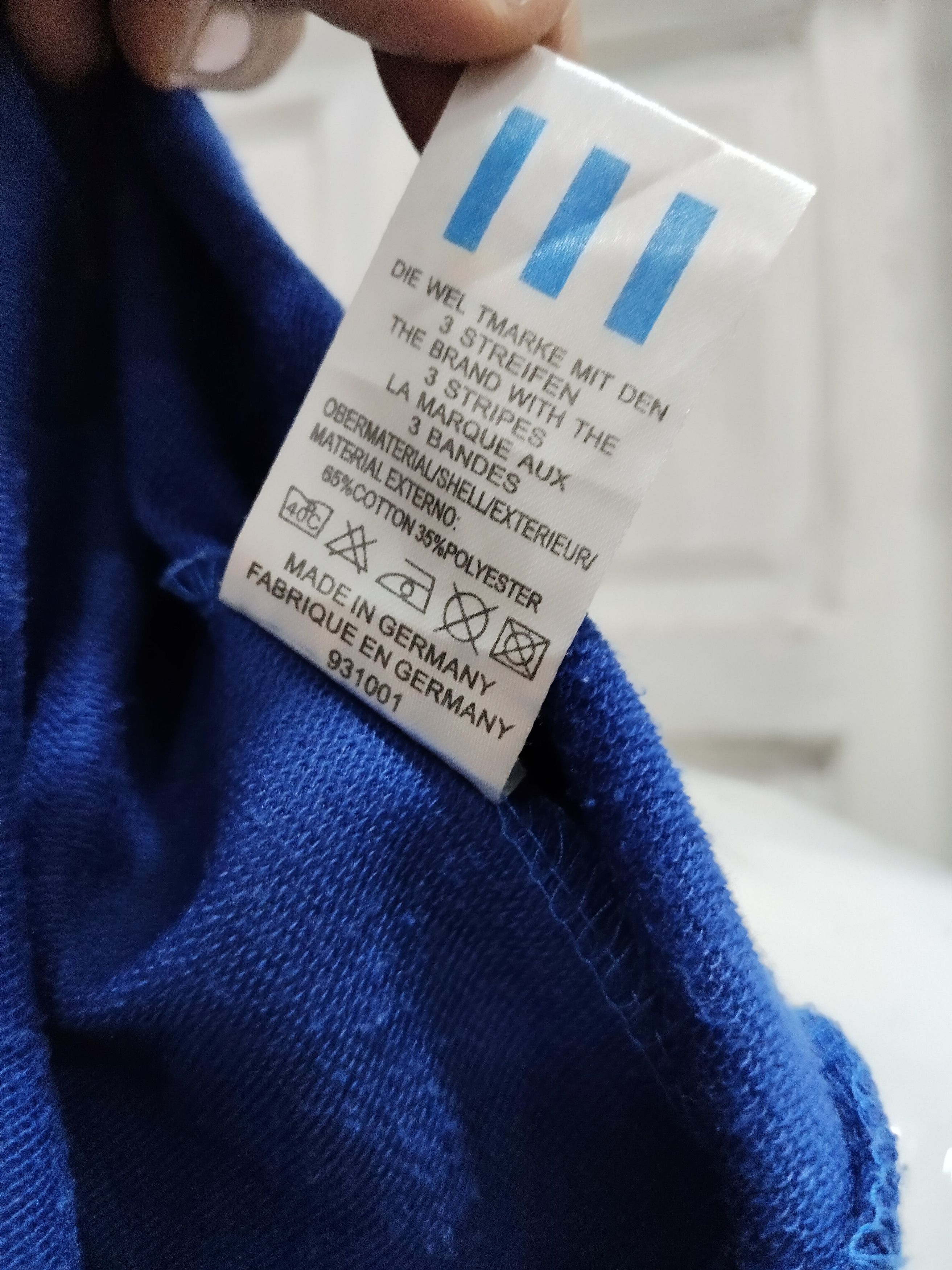 Adidas × Vintage Vintage 90s Adidas Big Logo Made in Germany Size US L / EU 52-54 / 3 - 5 Thumbnail