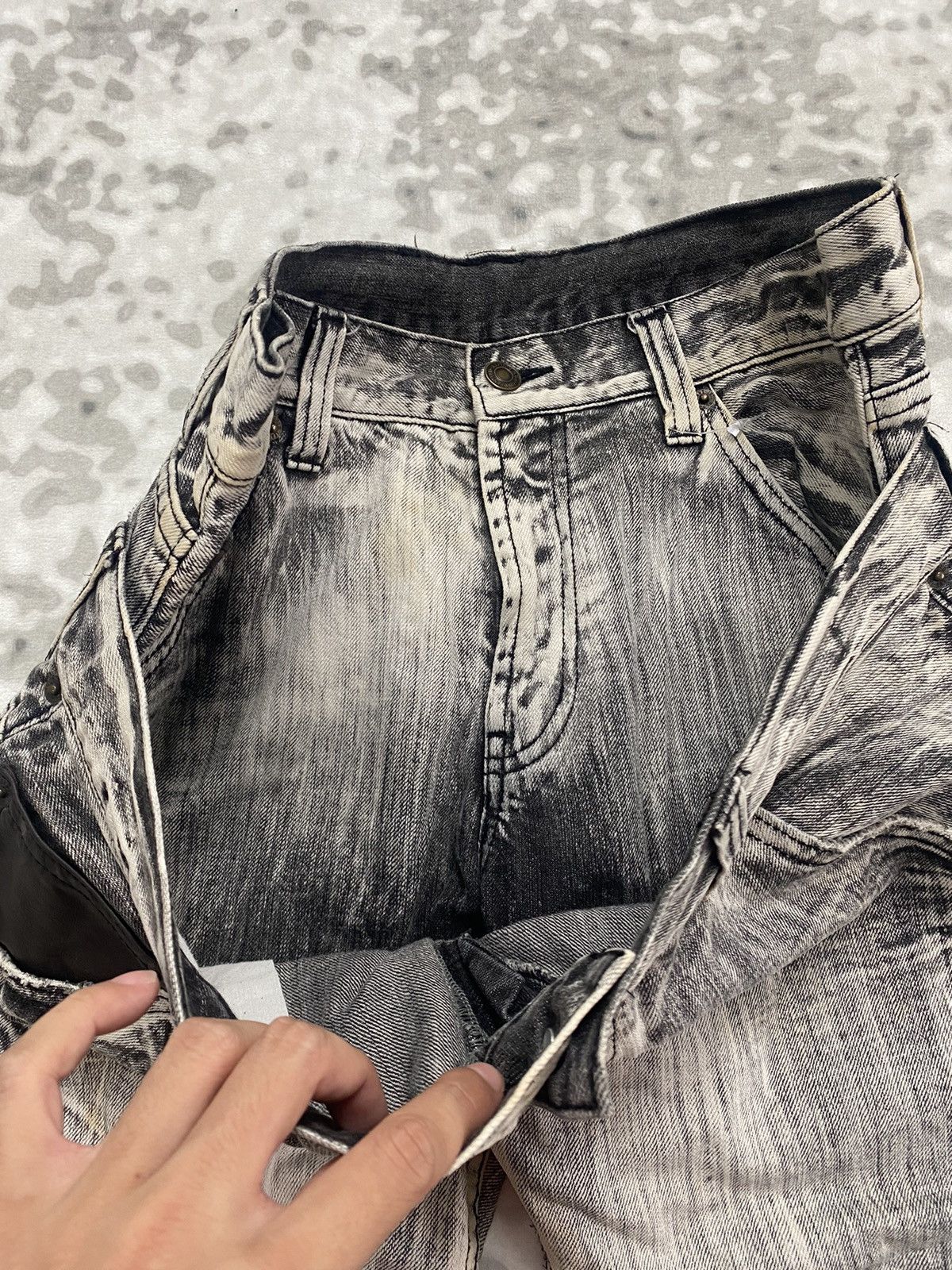 Japanese Brand 2000s JAPAN DOUBLE WAIST JEANS DENIM PUNK GRUNGE LGB Size US 32 / EU 48 - 4 Thumbnail