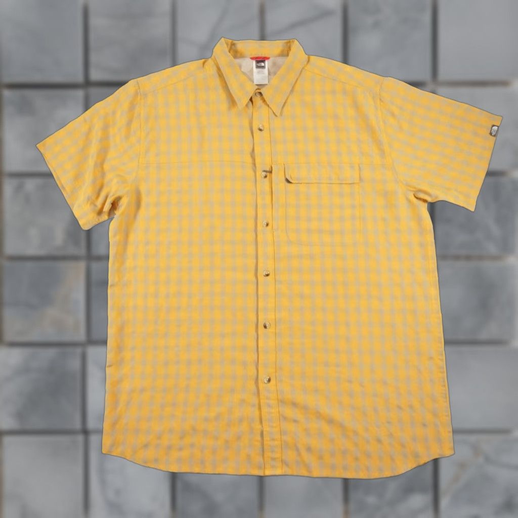 The North Face The North Face Shirt Mens 2XL Yellow Button Down Short Sleeve Outdoors Camp Hike Casual Size US XXL / EU 58 / 5 - 1 Thumbnail