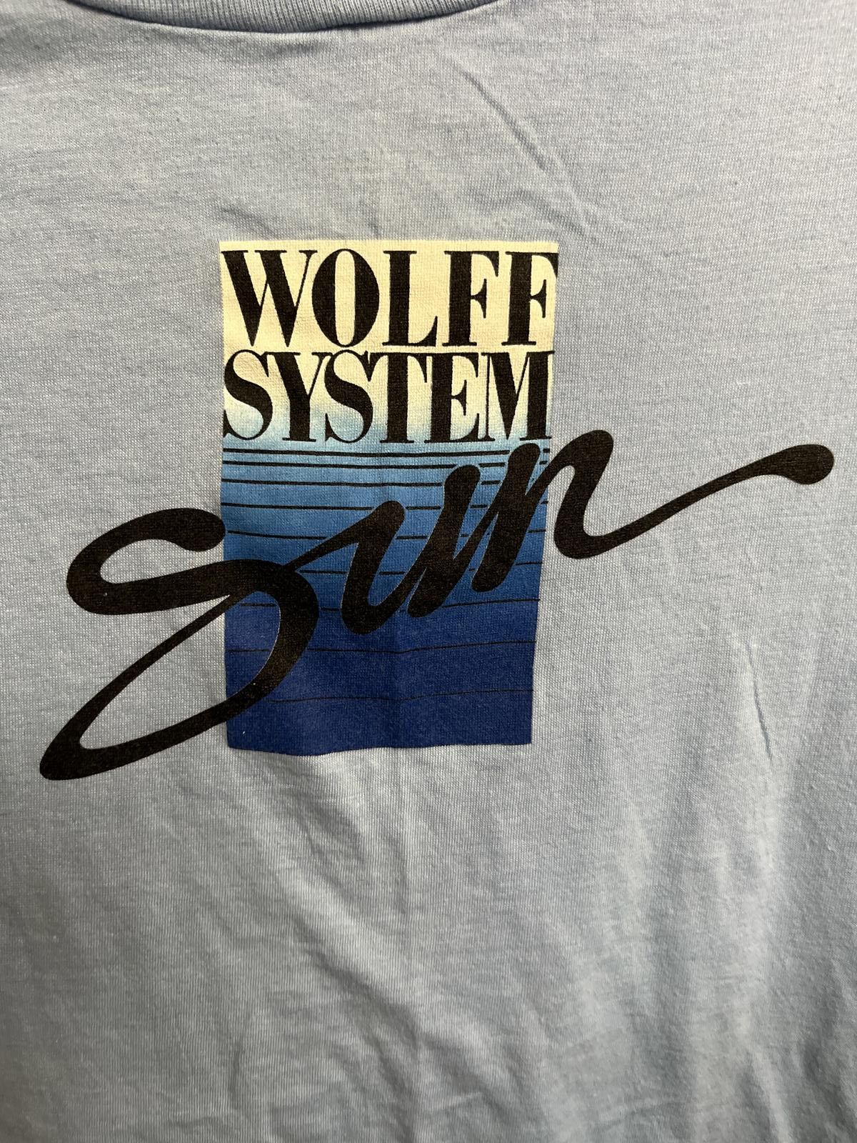 Designer VTG Wolff System Sun T-shirt - Tanning Co Single Stitch Size US S / EU 44-46 / 1 - 2 Thumbnail